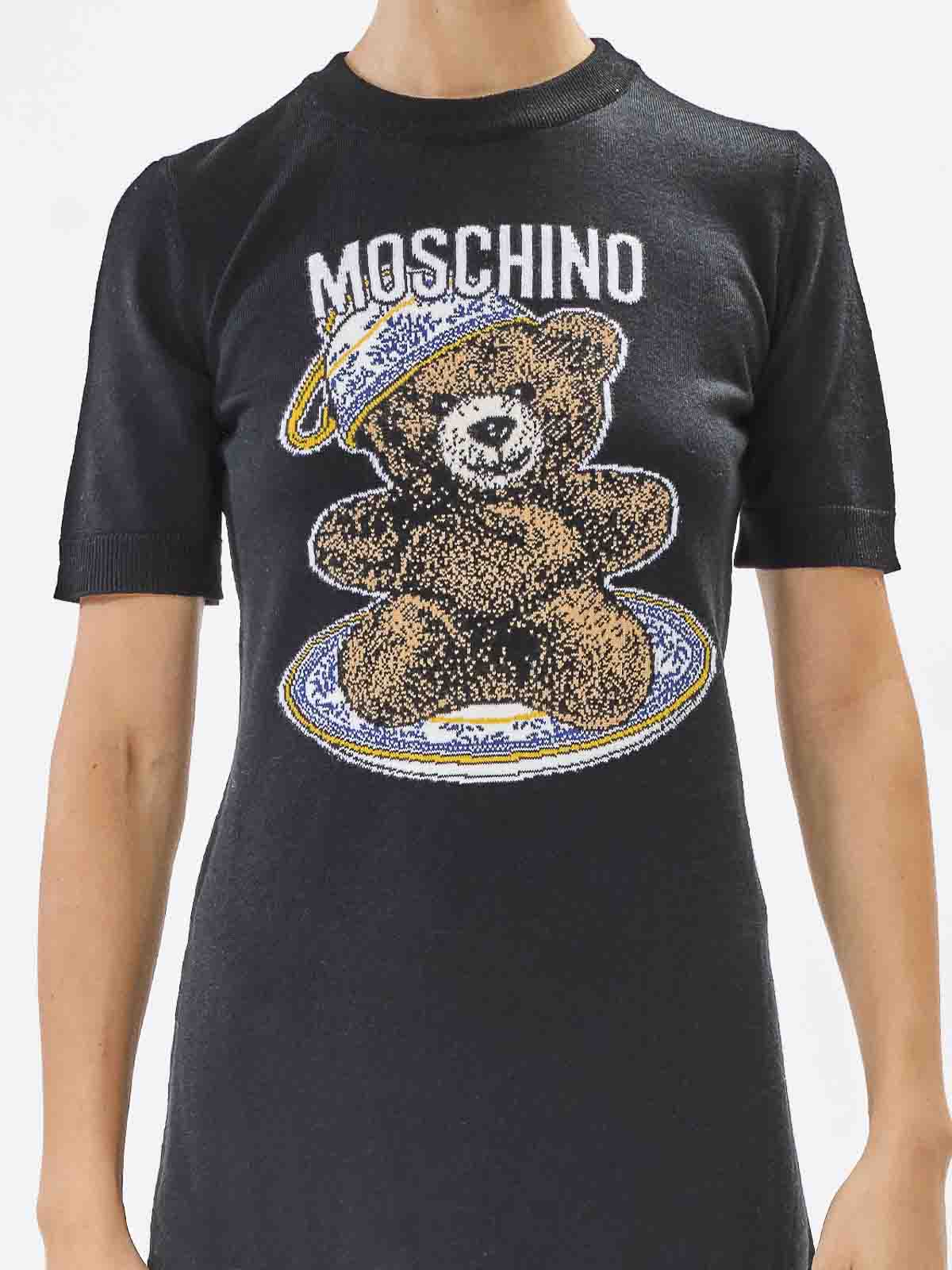 Teddy Bear in Knitted Dress 48805502555 (MOSCHINO / ワンピース・ドレス・オールインワン ) | MOSCHINO (モスキーノ)(4)