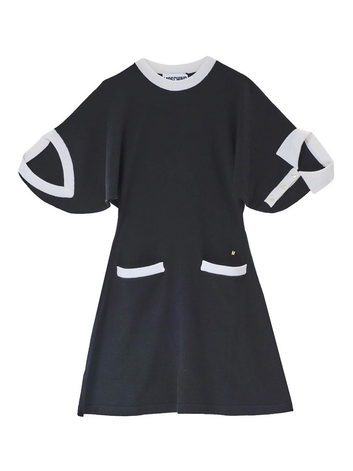 Wool Dress with Contrast Pockets 49705002555 (MOSCHINO / ワンピース・ドレス・オールインワン ) | MOSCHINO (モスキーノ)