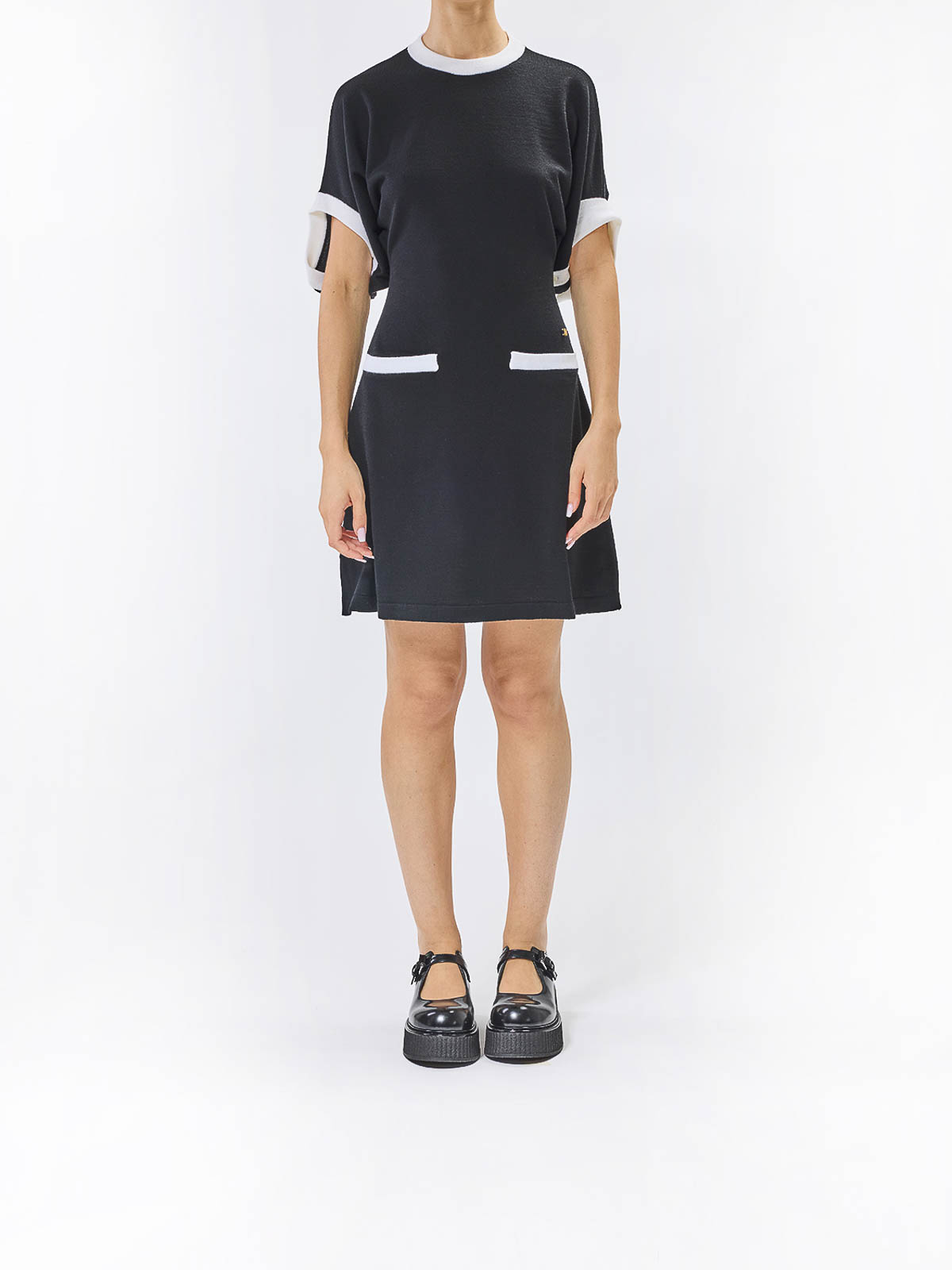 Wool Dress with Contrast Pockets 49705002555 (MOSCHINO / ワンピース・ドレス・オールインワン ) | MOSCHINO (モスキーノ)(1)