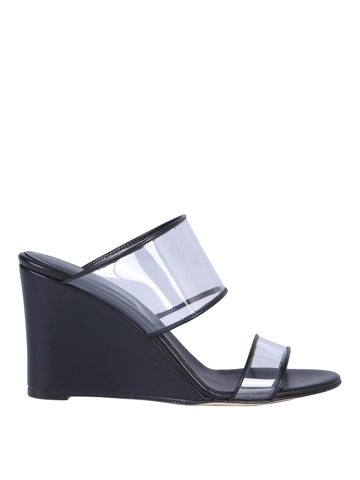 Plexi wedge PX163LEATHERBLACK (PARIS TEXAS / サンダル ) | PARIS TEXAS (パリ テキサス)