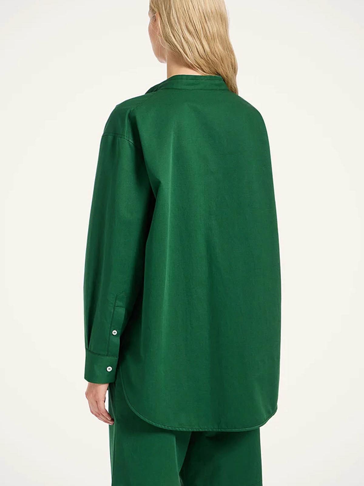 Oversized cotton linen shirt SHI0147COT075SOLIDGR03 (La DoubleJ / シャツ・ブラウス ) | La DoubleJ (ラダブルジェイ)(3)