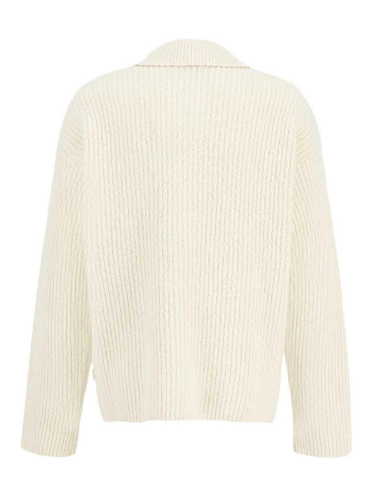 Ribbed wool and cotton cardigan HKC354KN0112185 (AMI Paris / ニット・セーター・カーディガン ) | AMI Paris (アミパリス)(1)