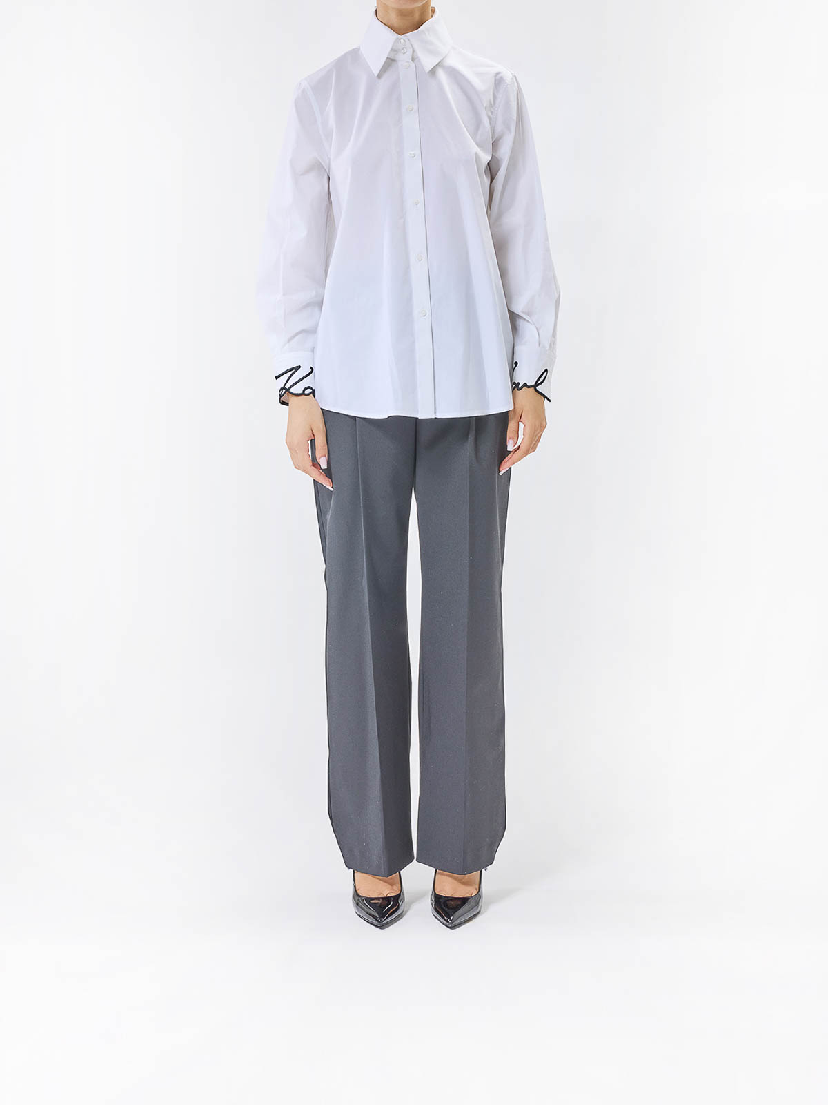 Signature Cuff Poplin Shirt A3W11023100 (KARL LAGERFELD / シャツ・ブラウス ) | KARL LAGERFELD (カール・ラガーフェルド)(1)