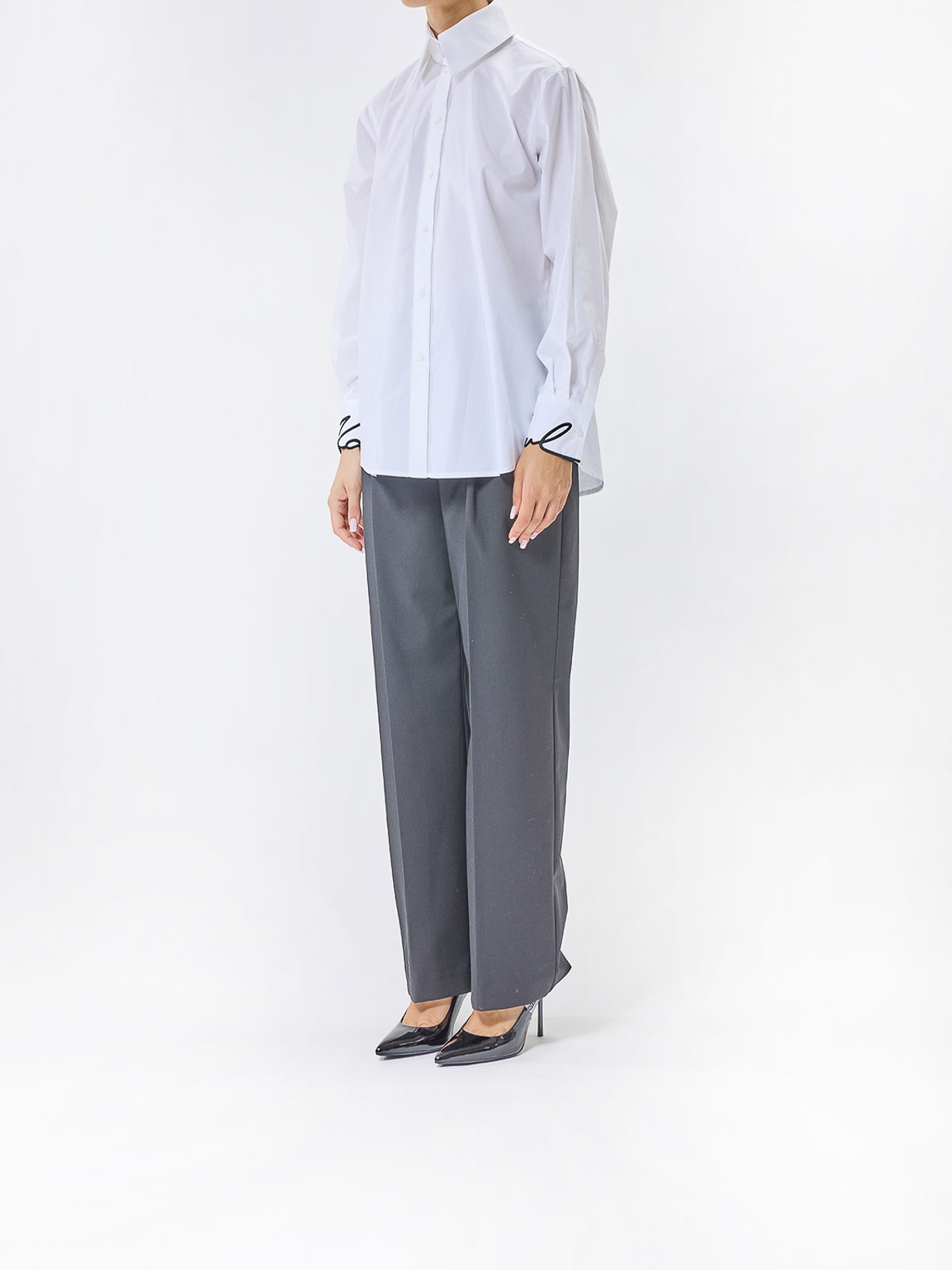 Signature Cuff Poplin Shirt A3W11023100 (KARL LAGERFELD / シャツ・ブラウス ) | KARL LAGERFELD (カール・ラガーフェルド)(2)