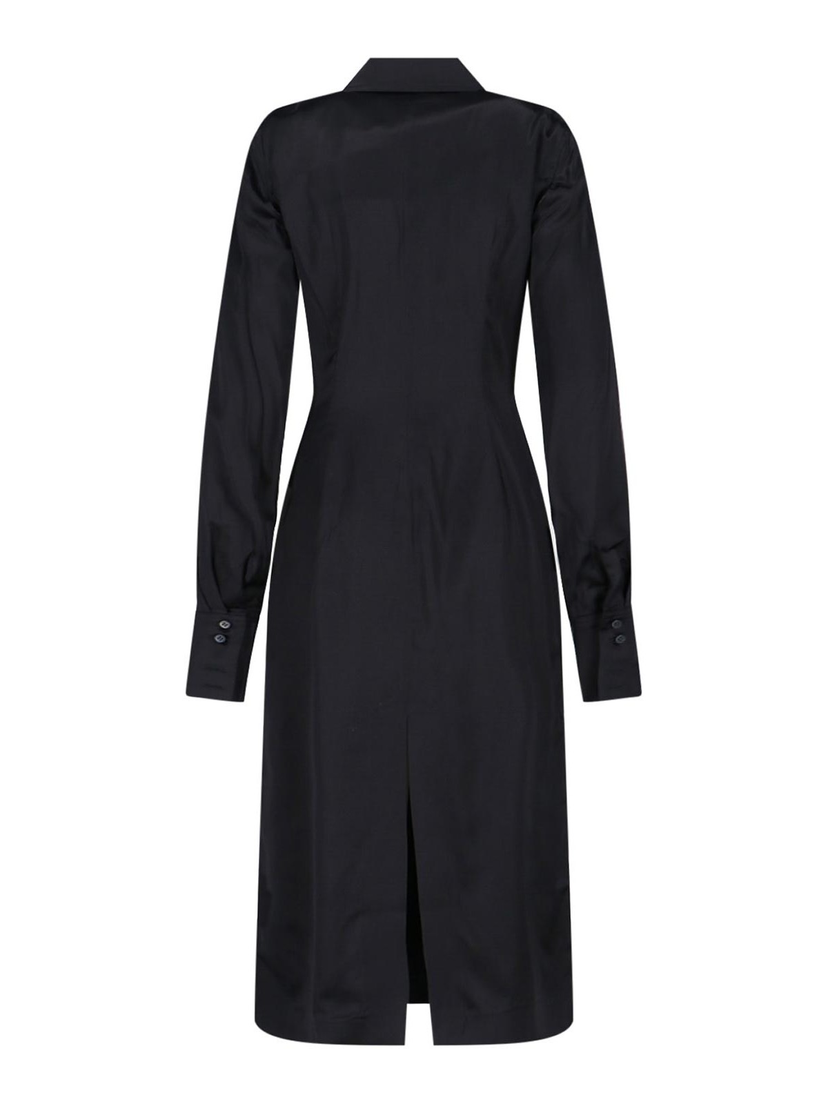 Satin Midi Dress WDR421ACWOV0056BK99 (MARINE SERRE / ワンピース・ドレス・オールインワン ) | MARINE SERRE (マリーン セル)(1)