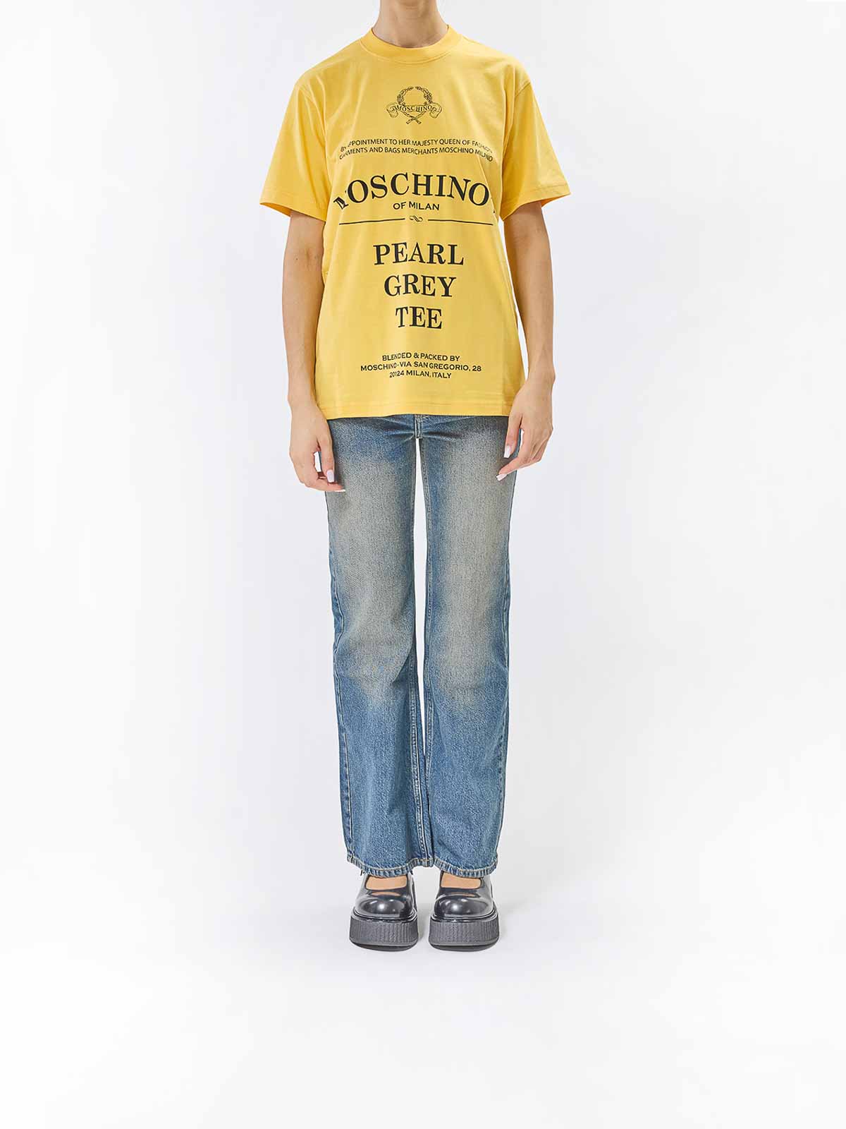Pearl Grey T-Shirt 72755411029 (MOSCHINO / Tシャツ・カットソー ) | MOSCHINO (モスキーノ)(1)