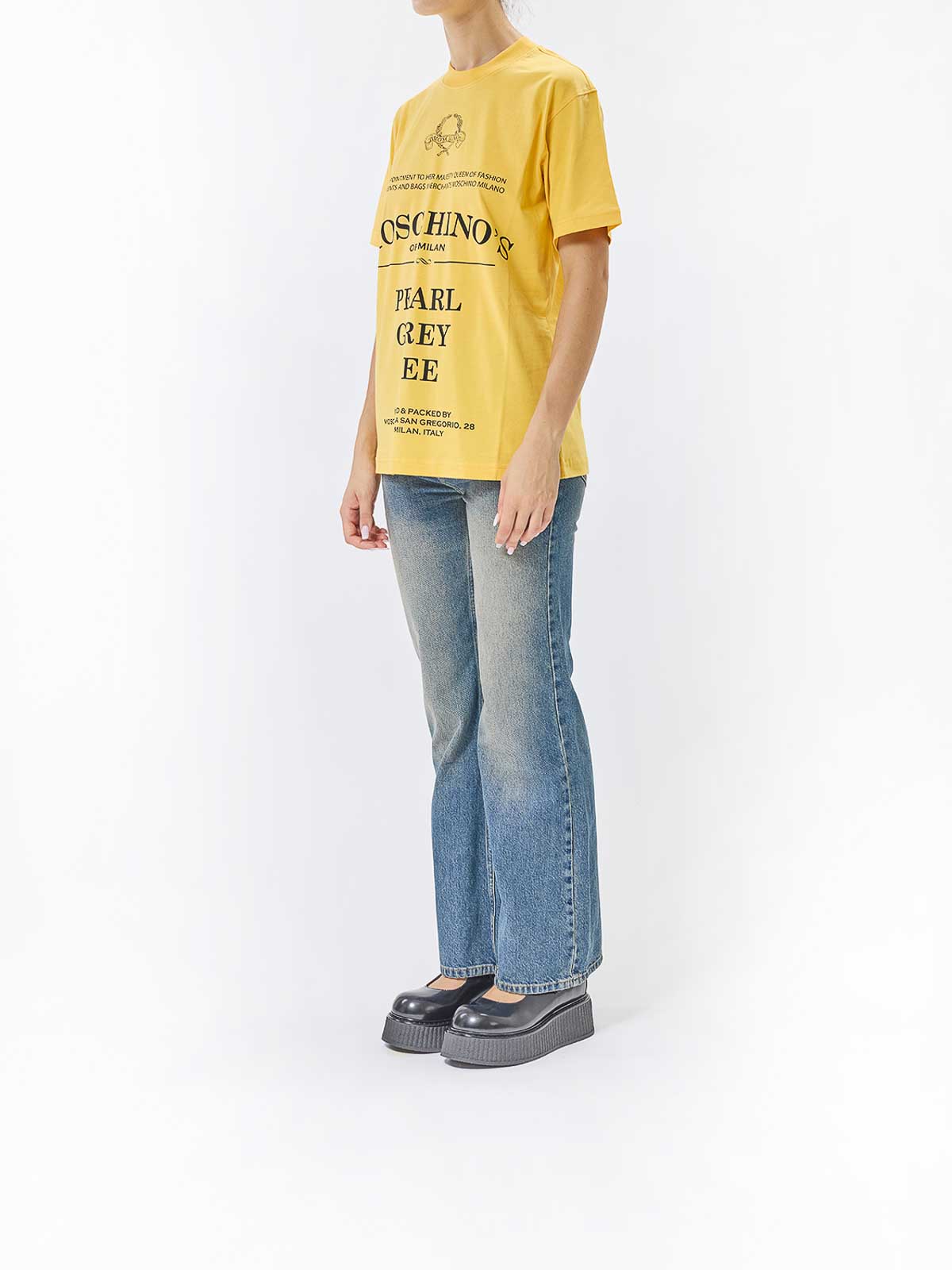 Pearl Grey T-Shirt 72755411029 (MOSCHINO / Tシャツ・カットソー ) | MOSCHINO (モスキーノ)(2)