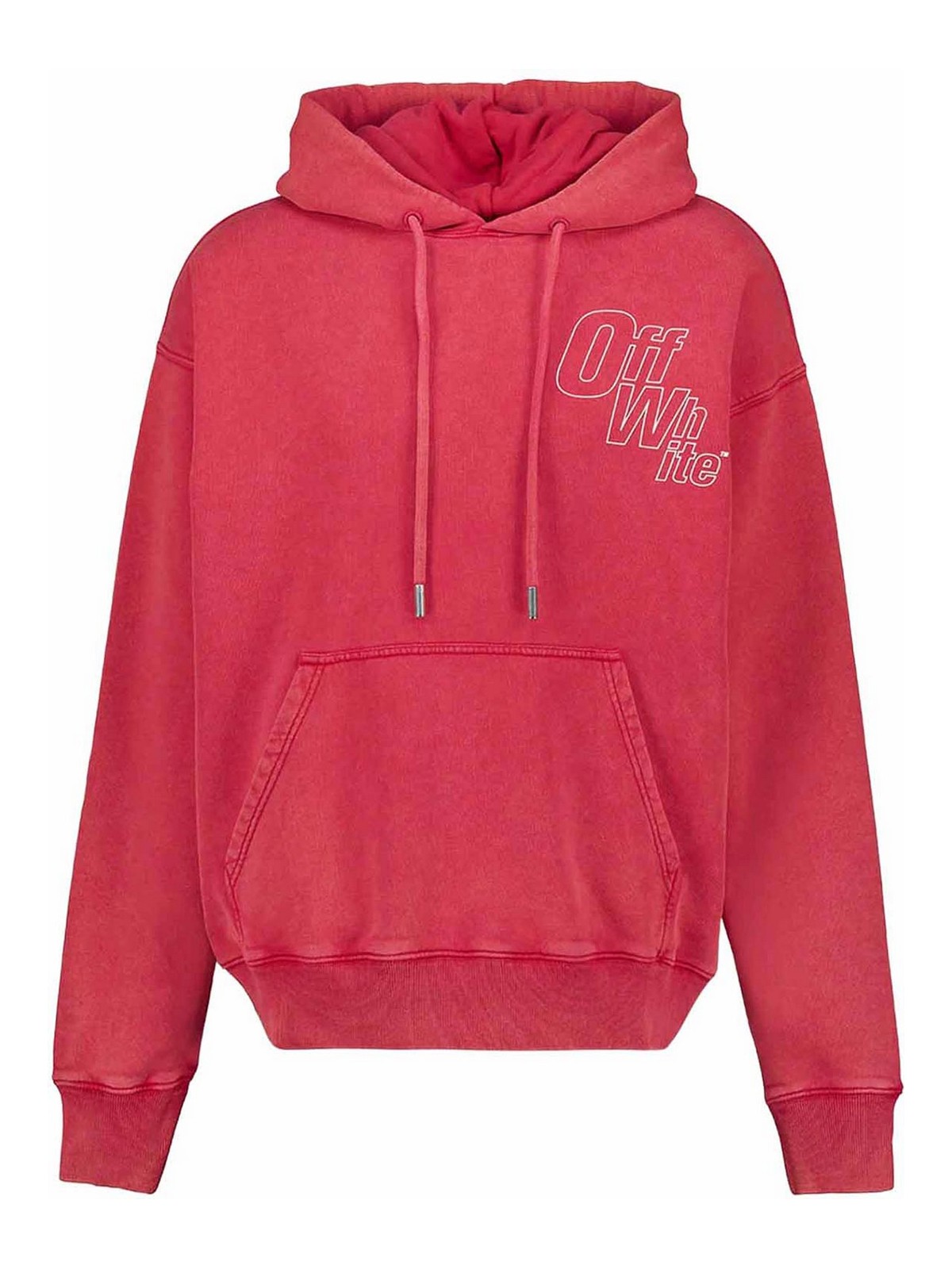 Cotton Sweatshirt With Hood OMBB085F25FLE00K2601 (Off-White / スウェット・フーディー ) | Off-White (オフホワイト)