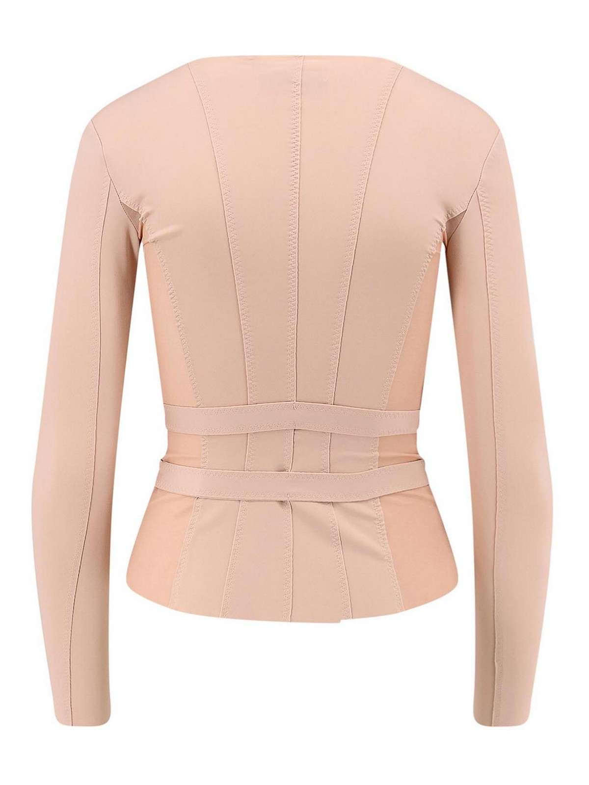 Stretch fabric top with metal details GI16056E2EA1 (Elisabetta Franchi / シャツ・ブラウス ) | Elisabetta Franchi (エリザベッタ フランキ)(1)