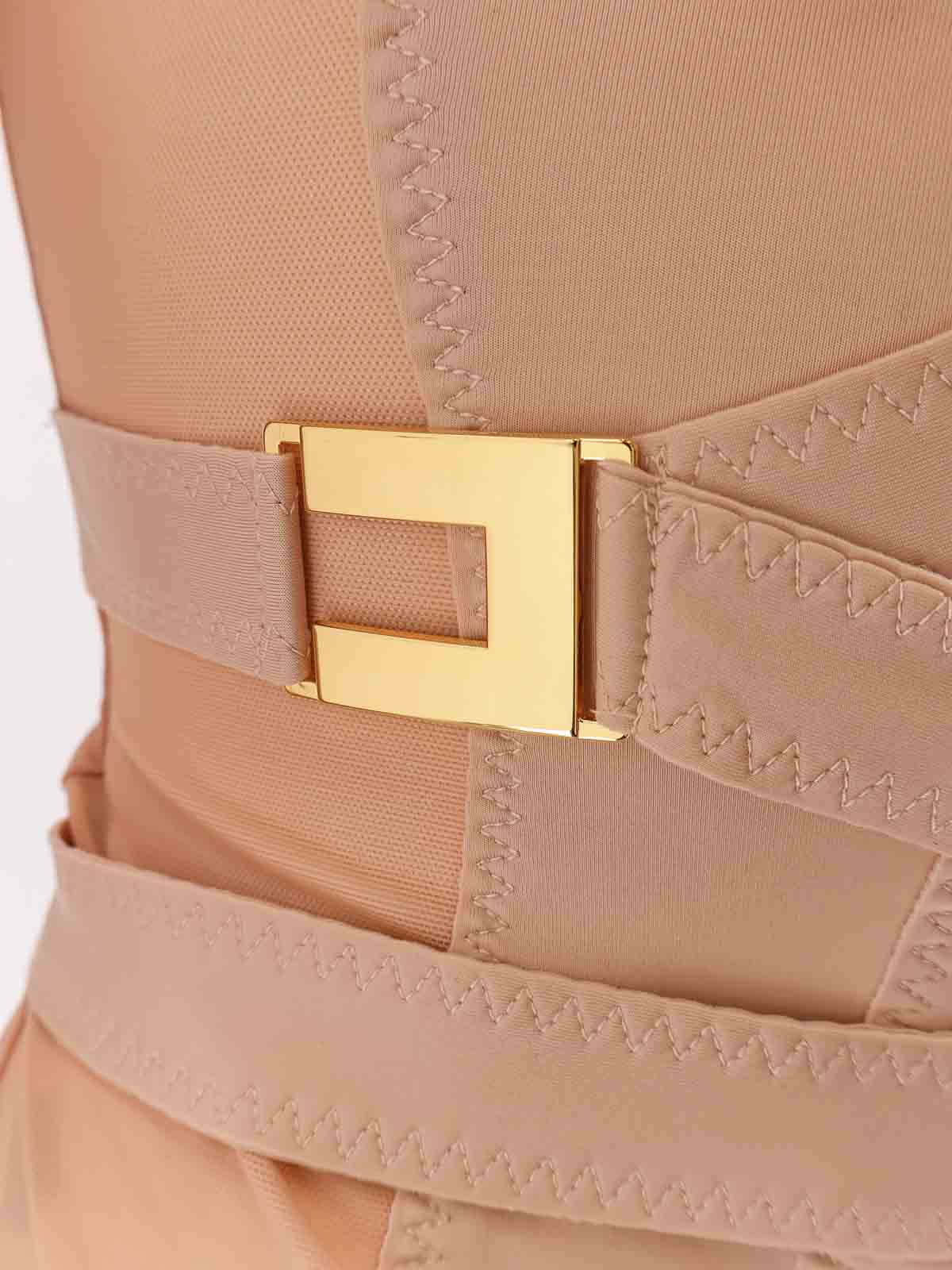 Stretch fabric top with metal details GI16056E2EA1 (Elisabetta Franchi / シャツ・ブラウス ) | Elisabetta Franchi (エリザベッタ フランキ)(2)