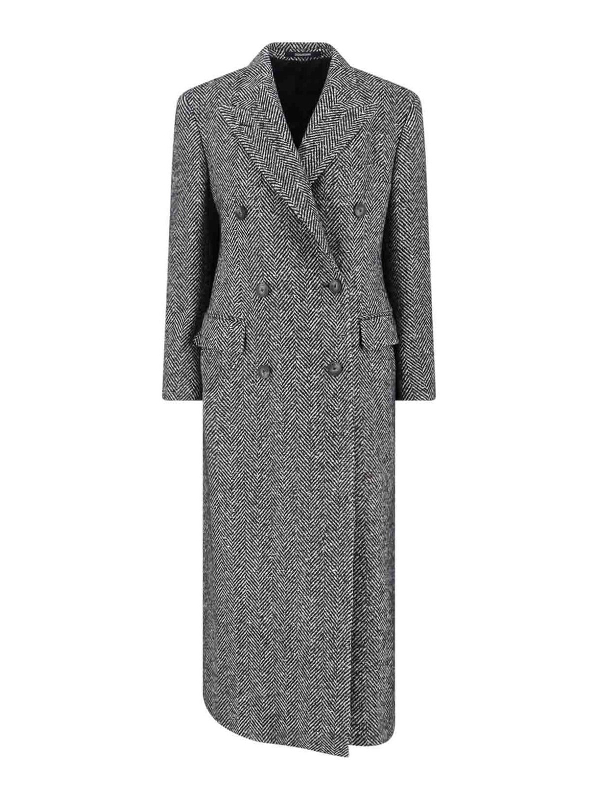 Maxi coat in virgin wool blend CCAITLYN110007N1075 (TAGLIATORE / コート ) | TAGLIATORE (タリアトーレ)