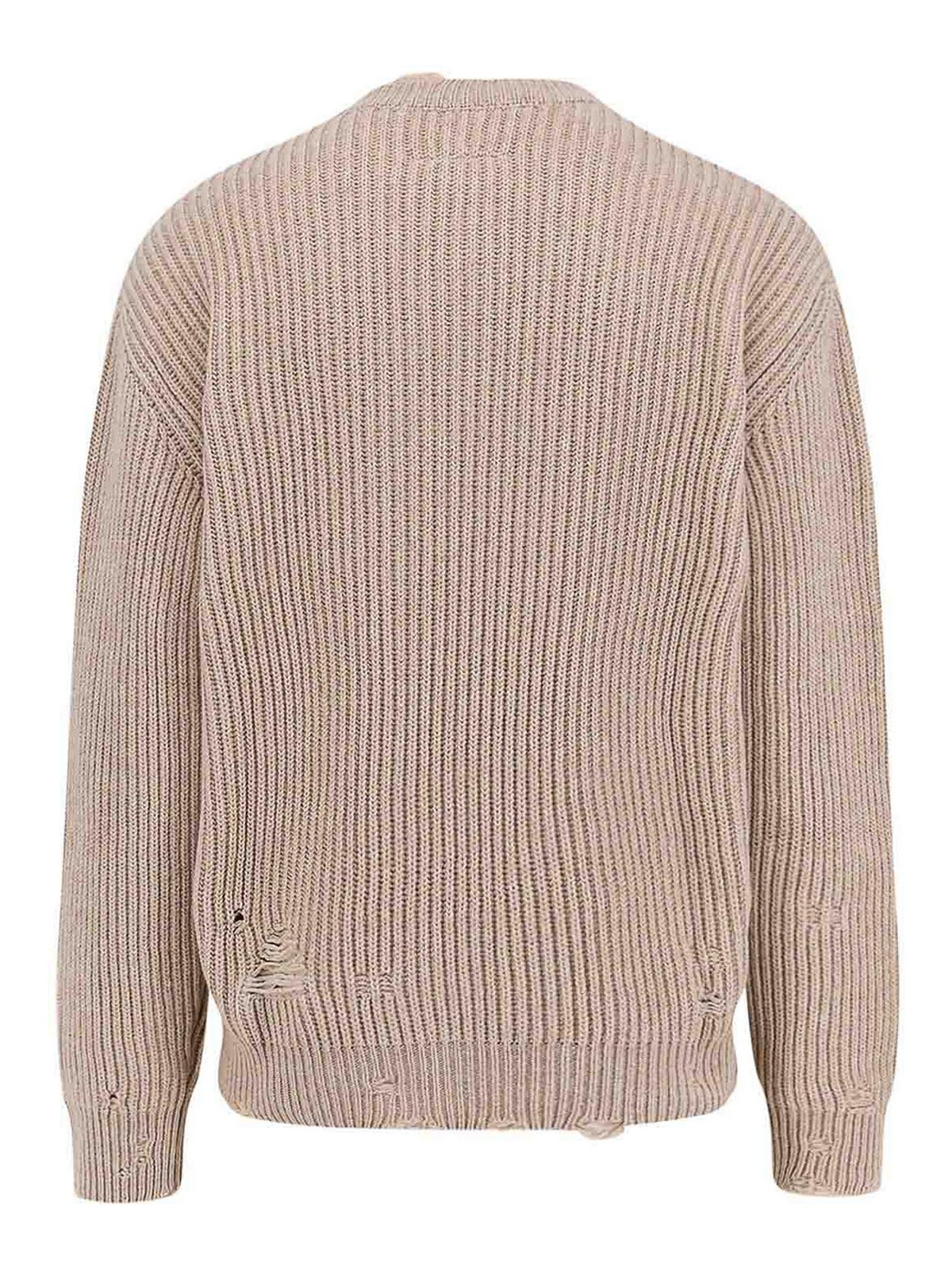 Wool blend sweater with distressed effect SH0HN0003M13138806M (MM6 Maison Margiela / ニット・セーター・カーディガン ) | MM6 Maison Margiela (エムエムシックス)(1)
