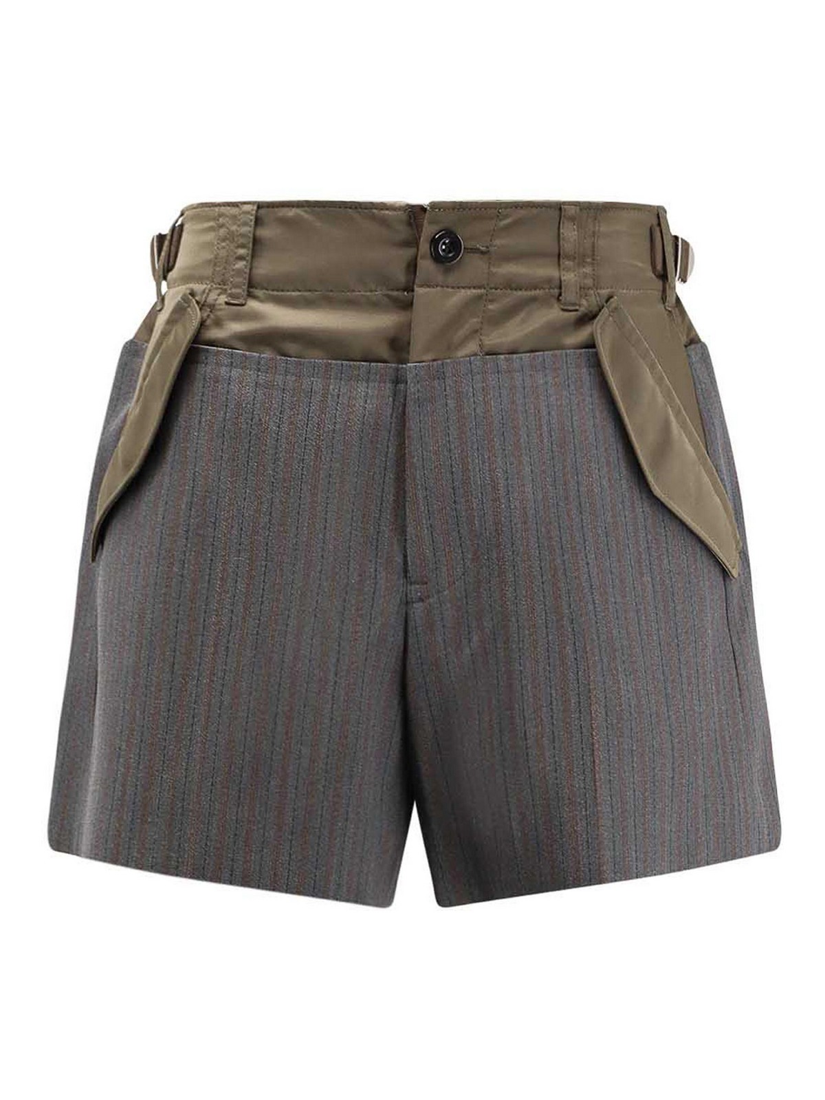 Wool Bermuda shorts with nylon inserts 2508122342 (sacai / ショートパンツ ) | sacai (サカイ)