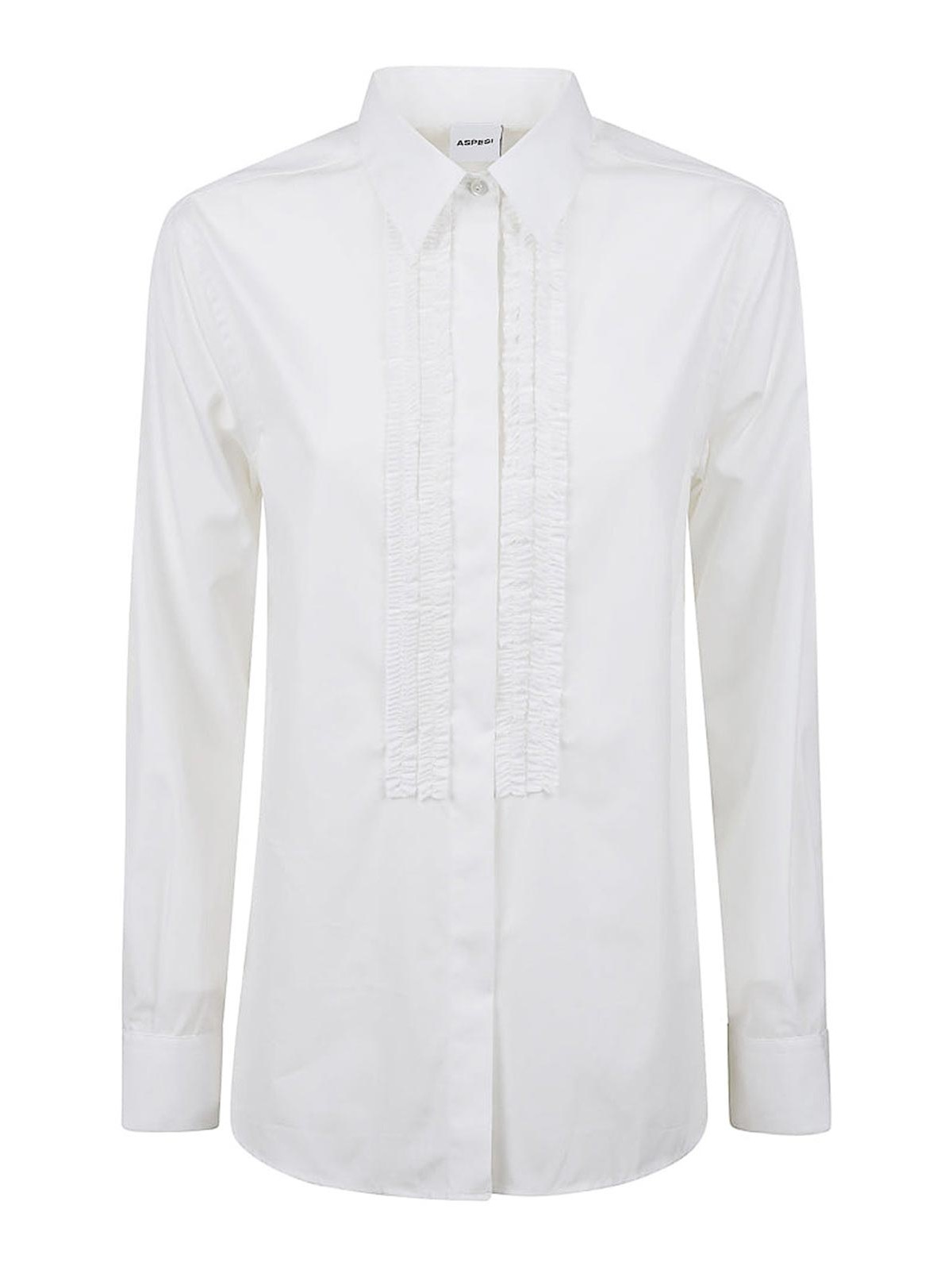 White Ruches Shirt 5434C11807072 (ASPESI / シャツ・ブラウス ) | ASPESI (アスペジ)