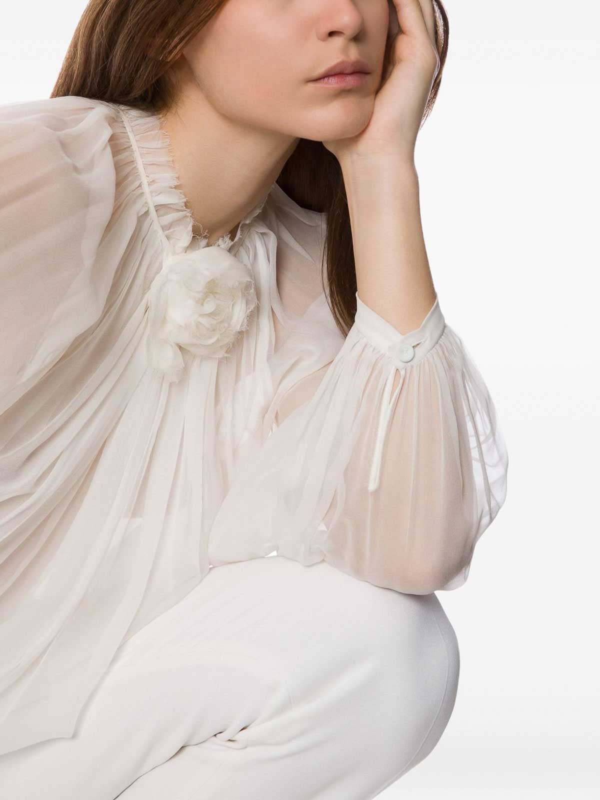 White Blouse In Silk 021351150002 (ALBERTA FERRETTI / シャツ・ブラウス ) | ALBERTA FERRETTI (アルベルタ フェレッティ)(3)