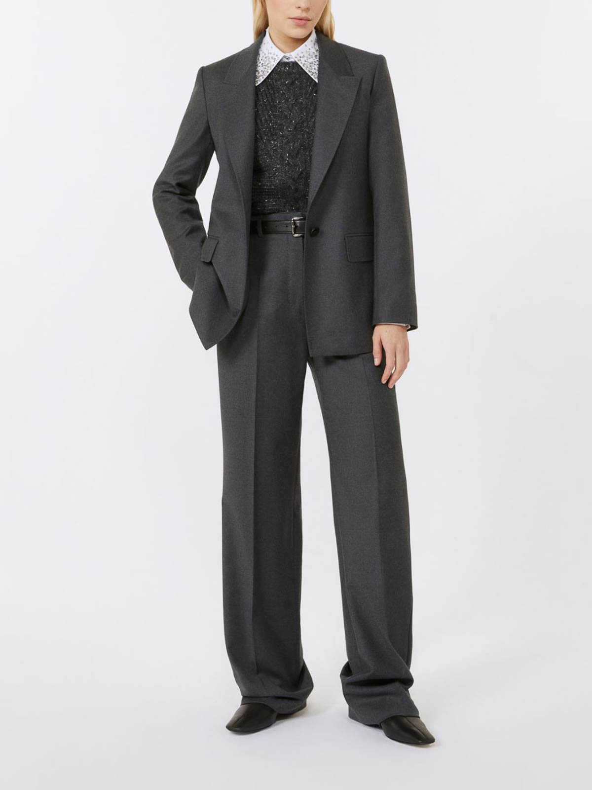 Staffa Poplin Shirt With Crystals By 2526116042600001 (Max Mara Studio / シャツ・ブラウス ) | Max Mara Studio (マックスマーラ ステュディオ)(2)