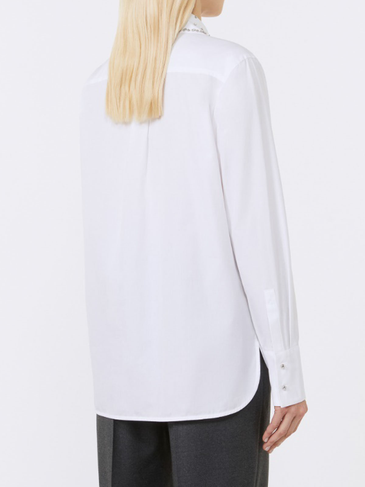 Staffa Poplin Shirt With Crystals By 2526116042600001 (Max Mara Studio / シャツ・ブラウス ) | Max Mara Studio (マックスマーラ ステュディオ)(4)