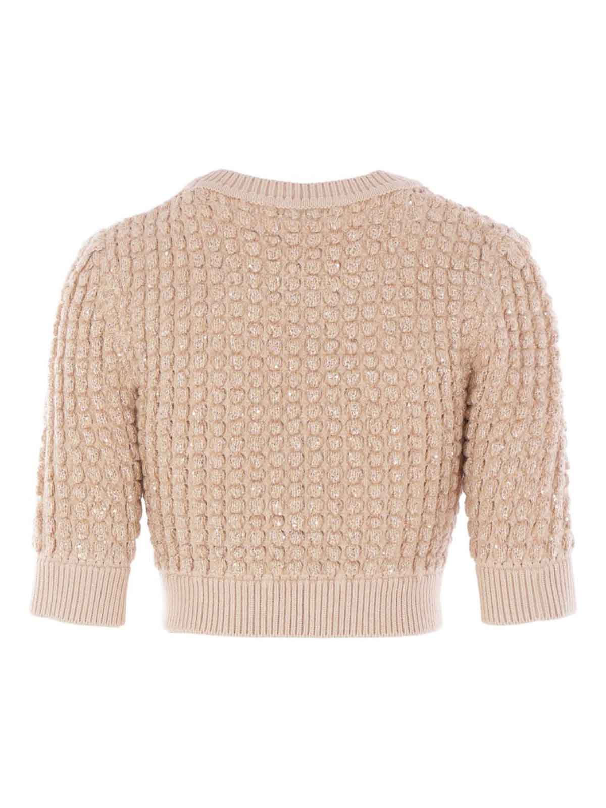 Sequined Boucl Knit Top MK18Q56E2EA2 (Elisabetta Franchi / ニット・セーター・カーディガン ) | Elisabetta Franchi (エリザベッタ フランキ)(1)