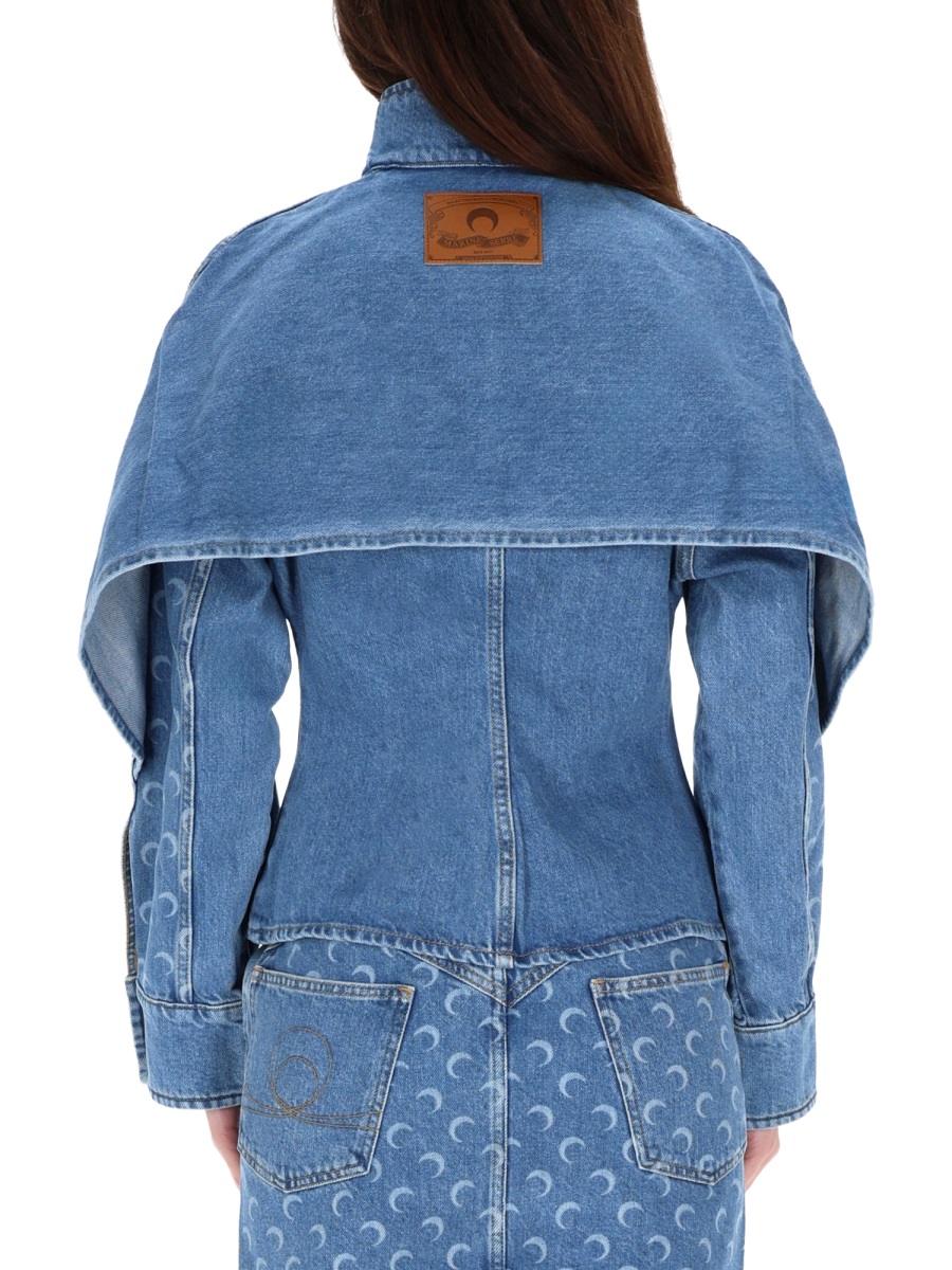 "MOON LASER" JACKET WSI033ACDEN0002BL05 (MARINE SERRE / カジュアルジャケット ) | MARINE SERRE (マリーン セル)(2)