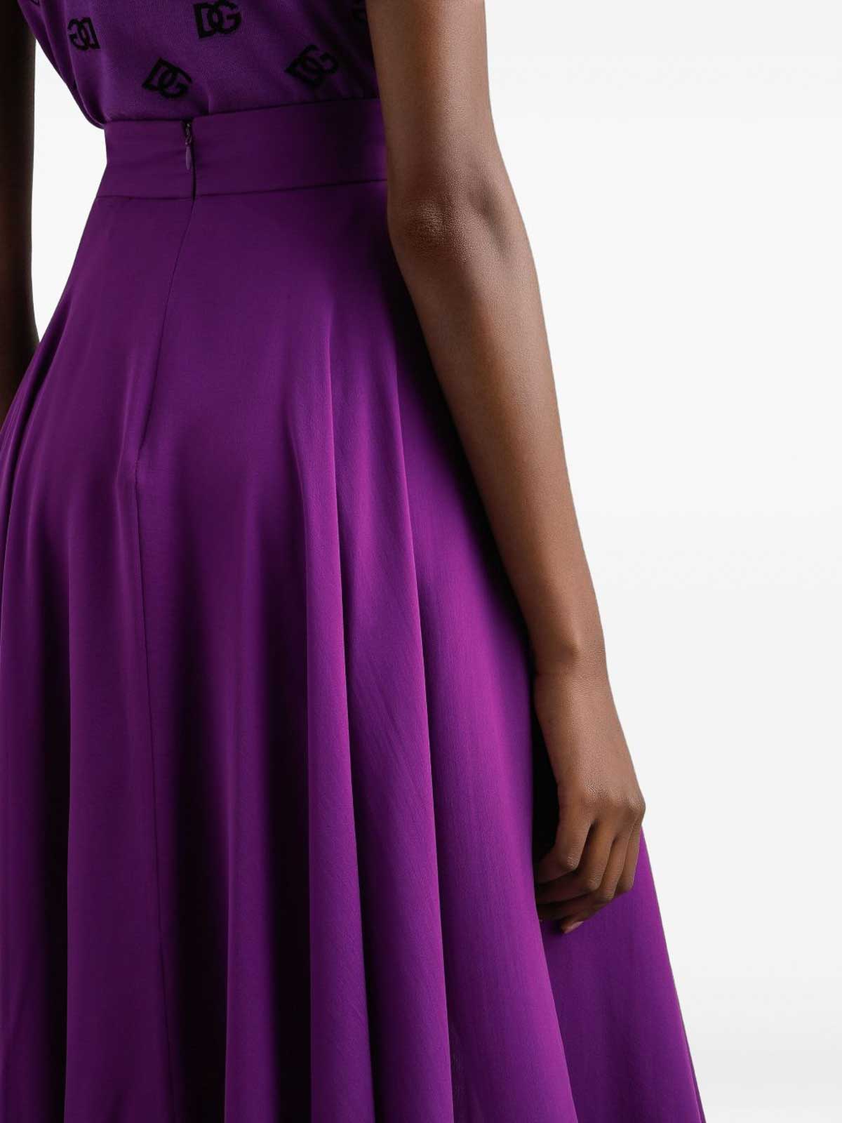 Dolce &Amp Gabbana Chiffon Midi Skirt F4C7UTFU1ATF0571 (Dolce & Gabbana / スカート ) | Dolce & Gabbana (ドルチェガッバーナ)(4)