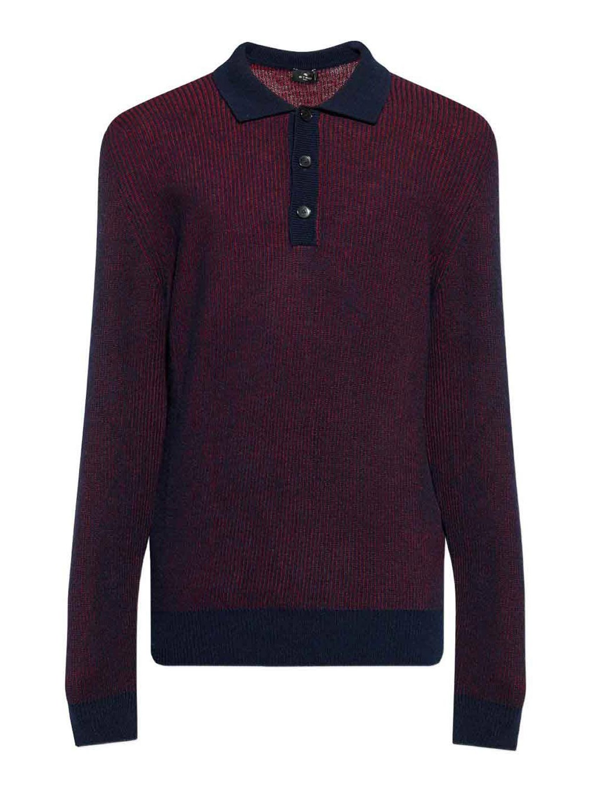 Ribbed Polo Shirt In Vanis Ribbed Wool MRKN0005AV791R0369 (ETRO / ニット・セーター・カーディガン ) | ETRO (エトロ)