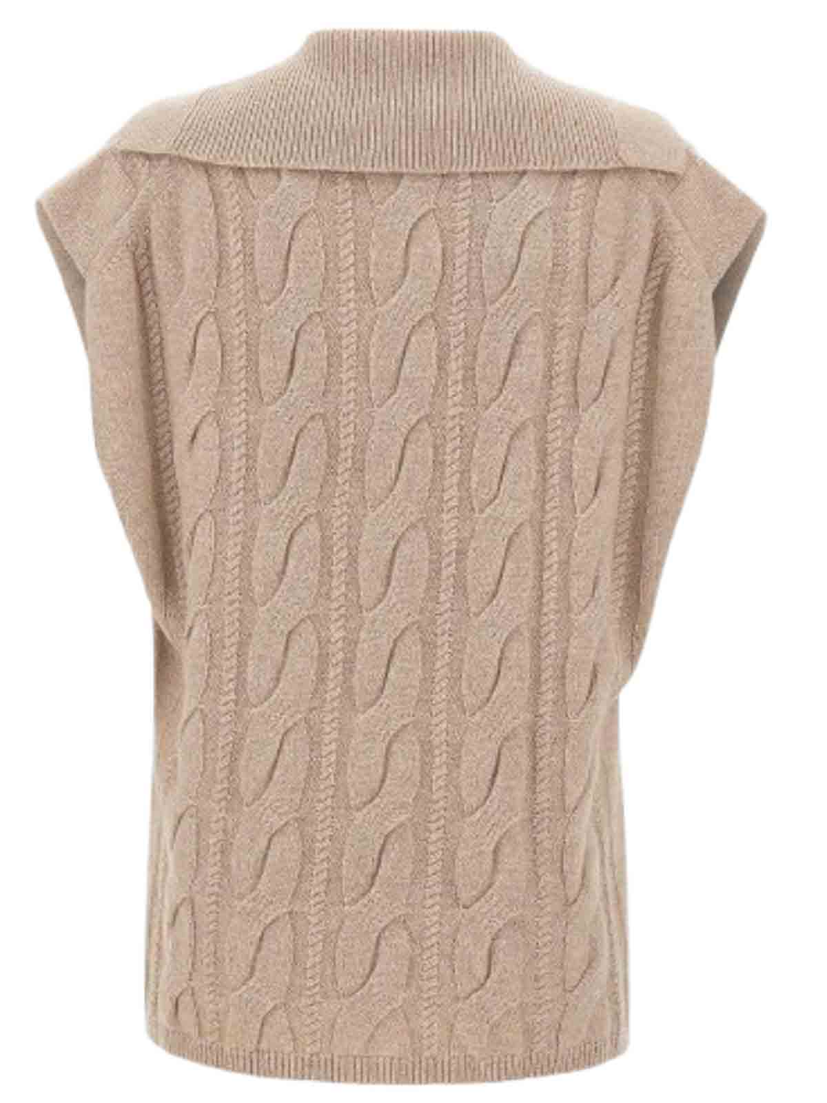 S Wool And Cashmere Vest With Braids 2526356022600002 (Max Mara Studio / ベスト ) | Max Mara Studio (マックスマーラ ステュディオ)(1)