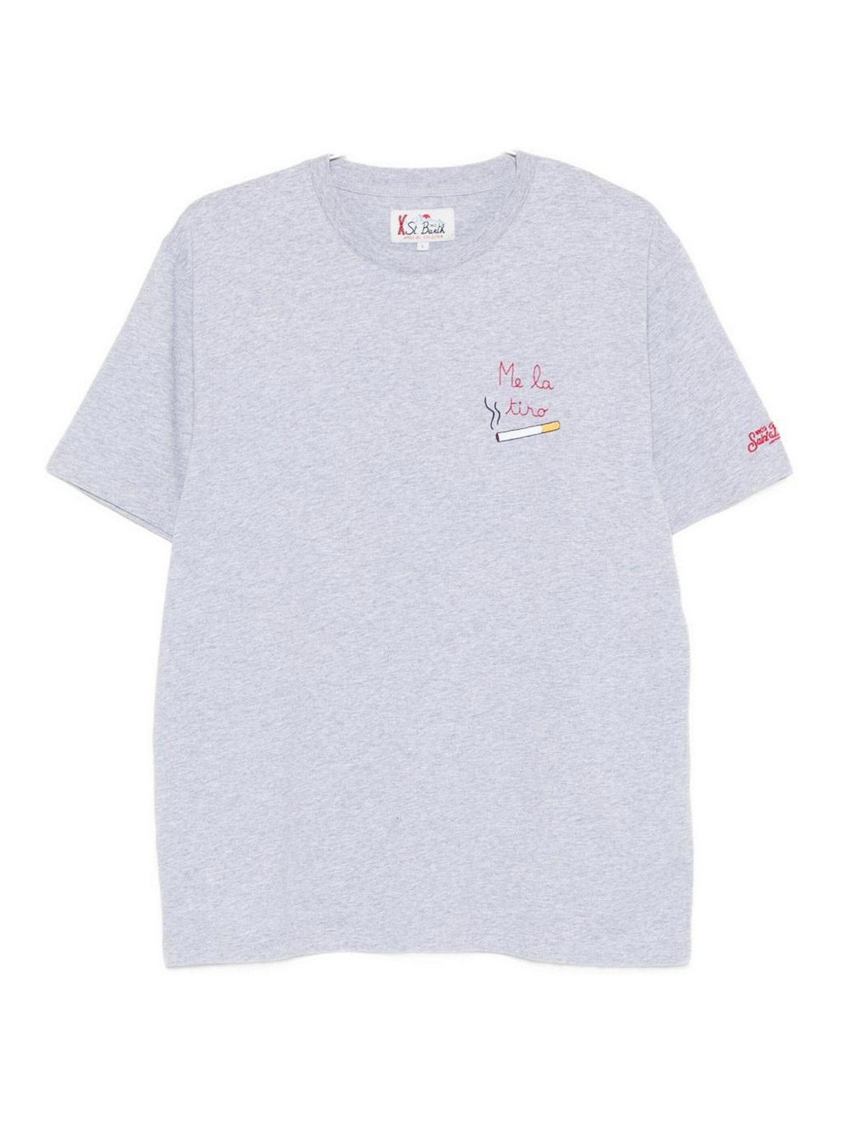 Grey Cotton Short-Sleeved T-Shirt ARN000103274I (MC2 SAINT BARTH / Tシャツ・カットソー ) | MC2 SAINT BARTH (エムシーツーセイントバース)