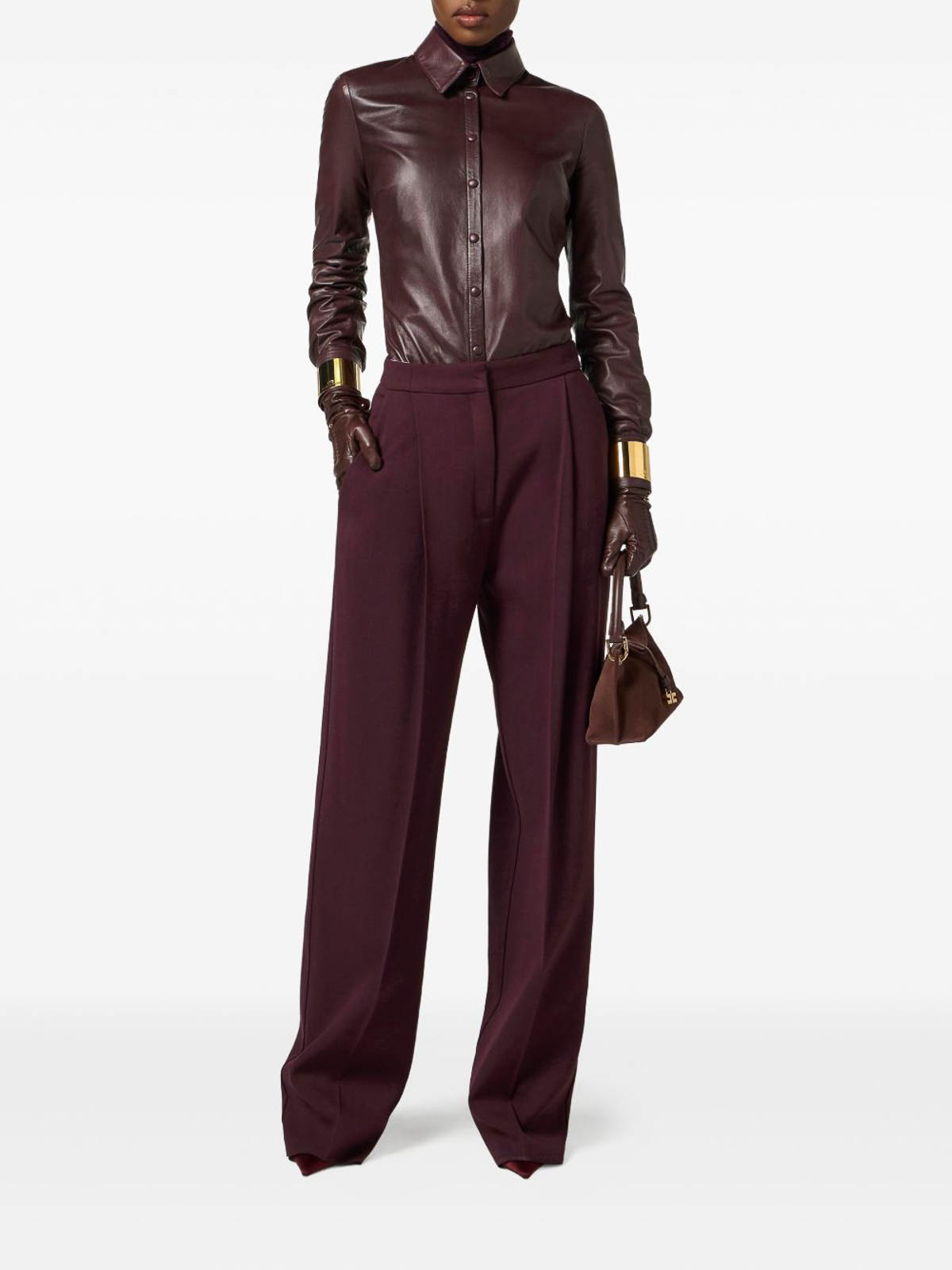 Crepe Trousers With Logo Details PA12356E2EA4 (Elisabetta Franchi / パンツ ) | Elisabetta Franchi (エリザベッタ フランキ)(3)