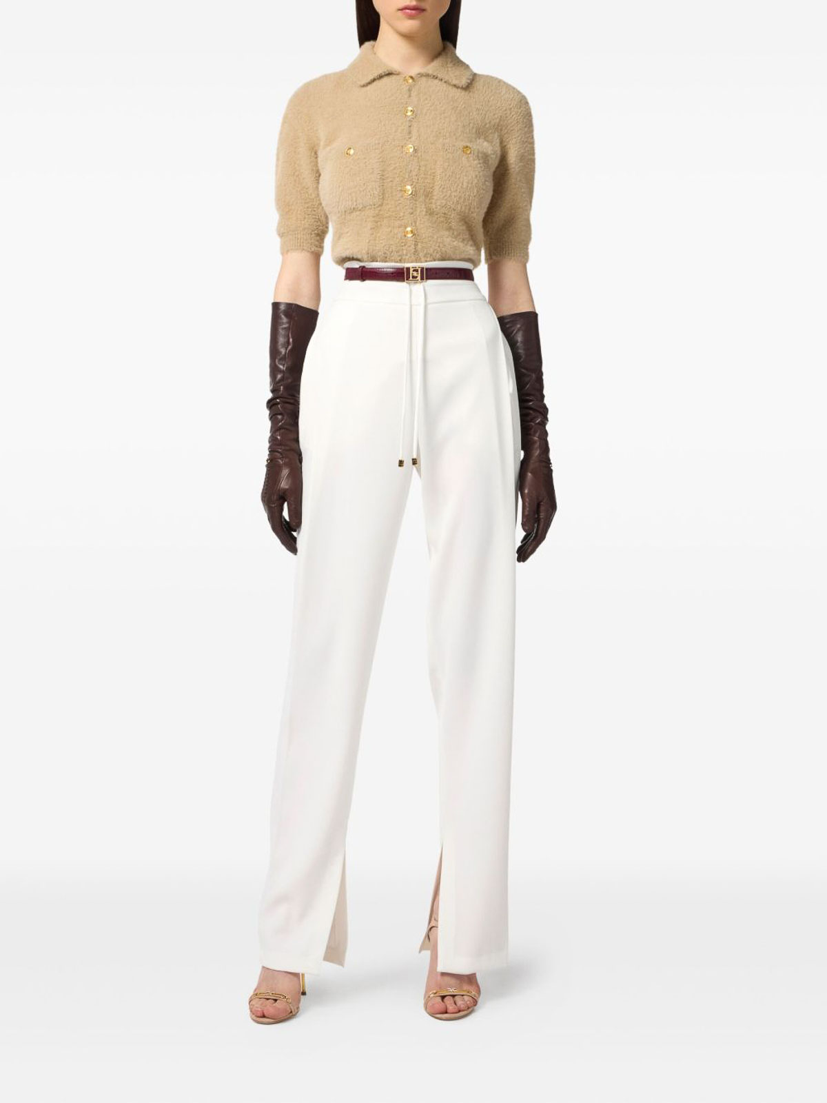 Crepe trousers PA11757E2360 (Elisabetta Franchi / パンツ ) | Elisabetta Franchi (エリザベッタ フランキ)(1)