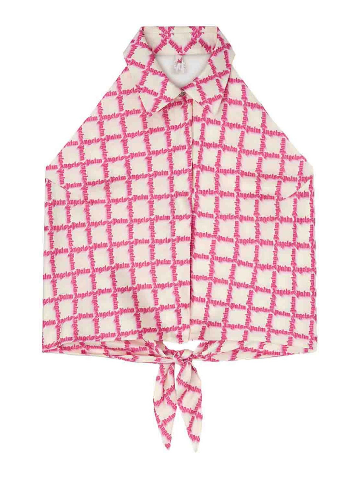 Open Back Shirt Ivory - Fuchsia PWGF010S25FAB0010B32 (Palm Angels / シャツ・ブラウス ) | Palm Angels (パームエンジェルス)