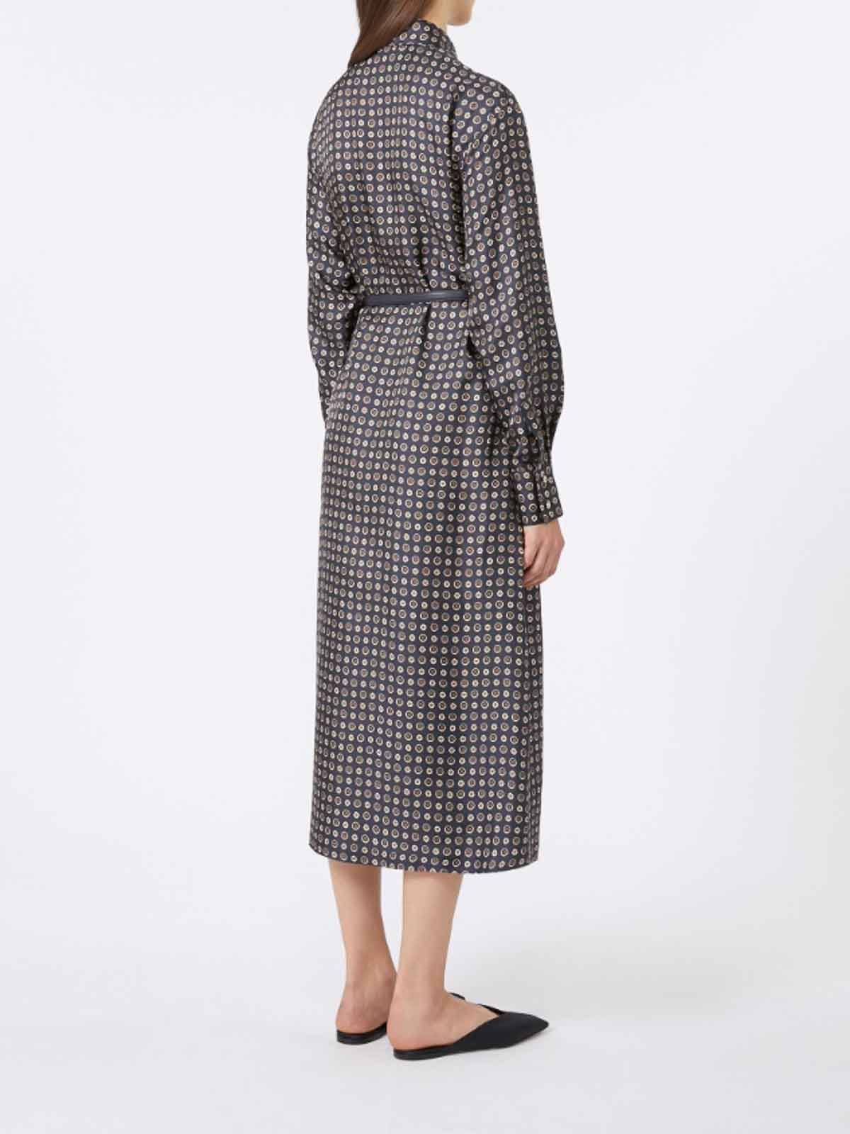 Mister Chemisier Dress In Printed Silk By 25262261016E15 (Max Mara Studio / ワンピース・ドレス・オールインワン ) | Max Mara Studio (マックスマーラ ステュディオ)(3)