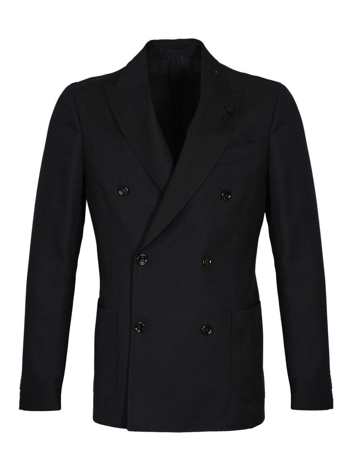 Roma Double-Breasted Jacket In Virgin Wool CN6203E20CN65502860 (LARDINI / ブレザー・ジャケット ) | LARDINI (ラルディーニ)