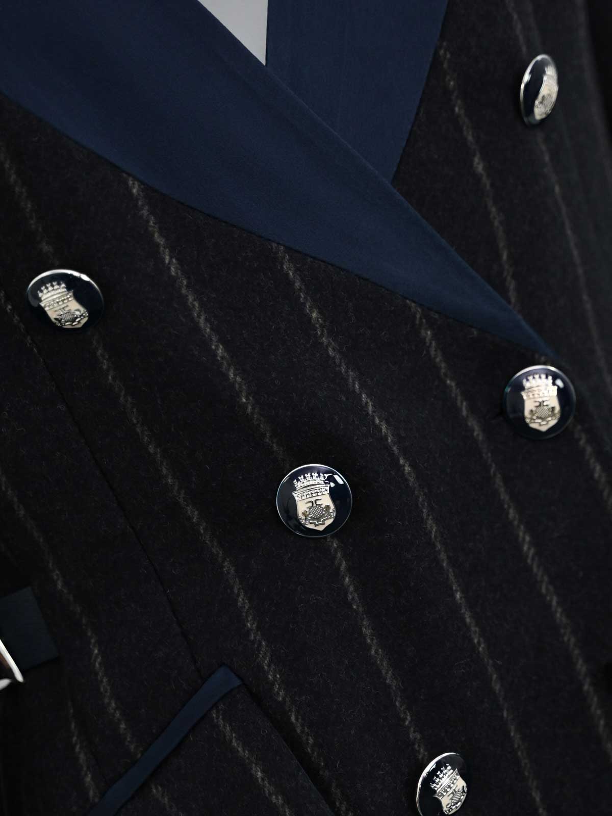 Pinstriped Wool Cloth Coat CP00856E2EA8 (Elisabetta Franchi / ブレザー・ジャケット ) | Elisabetta Franchi (エリザベッタ フランキ)(2)