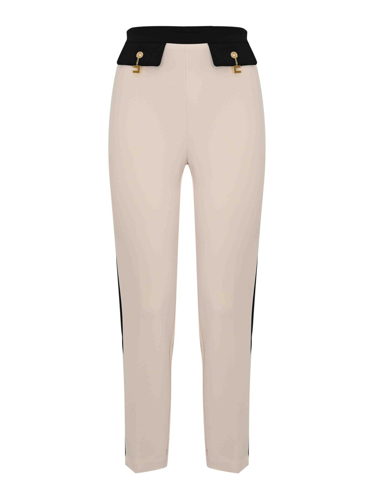 Two-Tone Double Crepe Trousers PAT0156E2EF1 (Elisabetta Franchi / パンツ ) | Elisabetta Franchi (エリザベッタ フランキ)