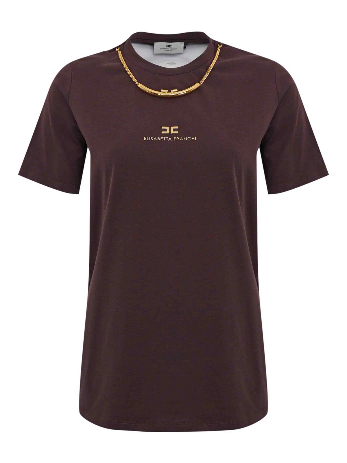 Jersey T-Shirt With Necklace MA02856E2EA4 (Elisabetta Franchi / Tシャツ・カットソー ) | Elisabetta Franchi (エリザベッタ フランキ)