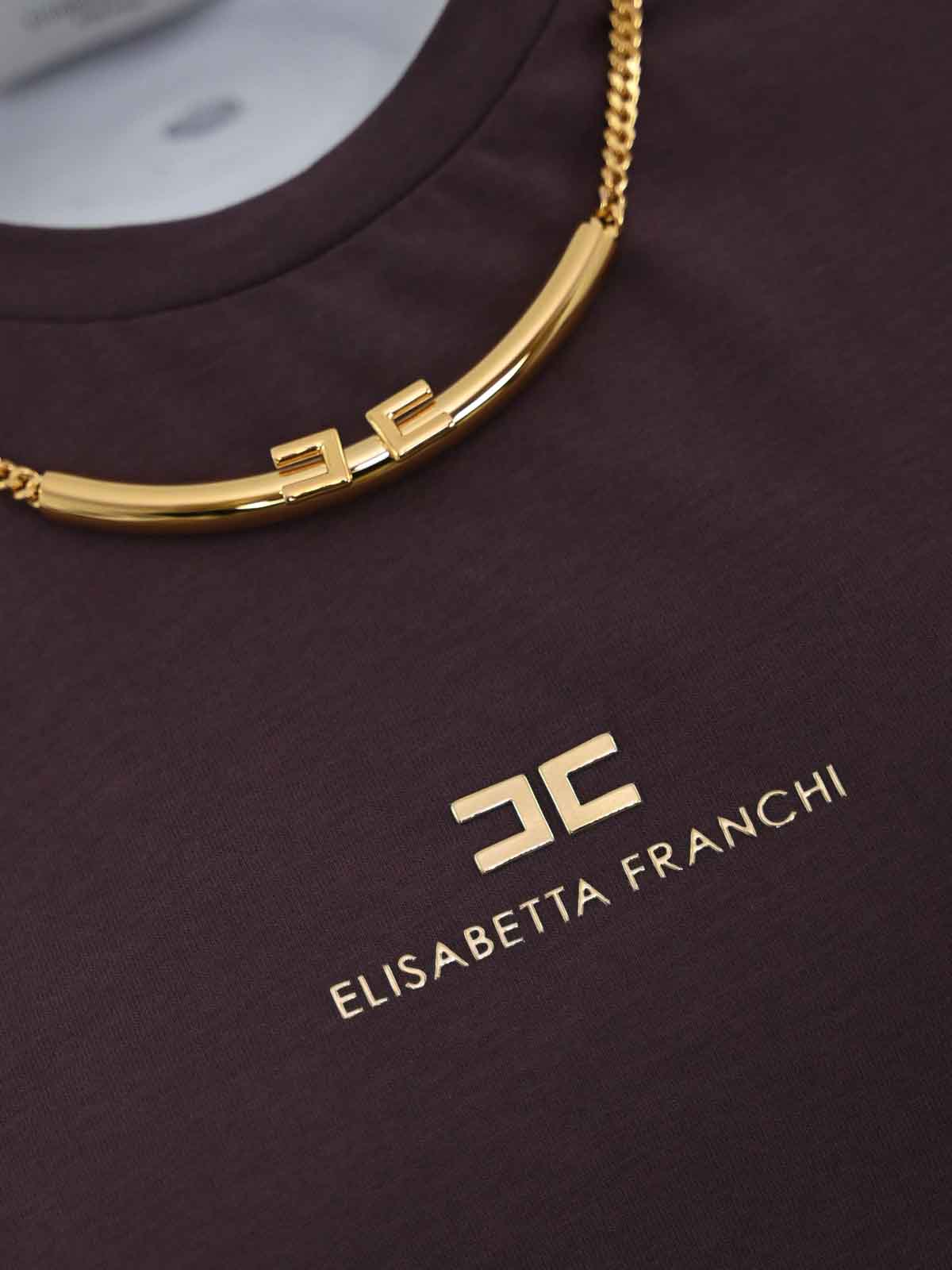 Jersey T-Shirt With Necklace MA02856E2EA4 (Elisabetta Franchi / Tシャツ・カットソー ) | Elisabetta Franchi (エリザベッタ フランキ)(2)
