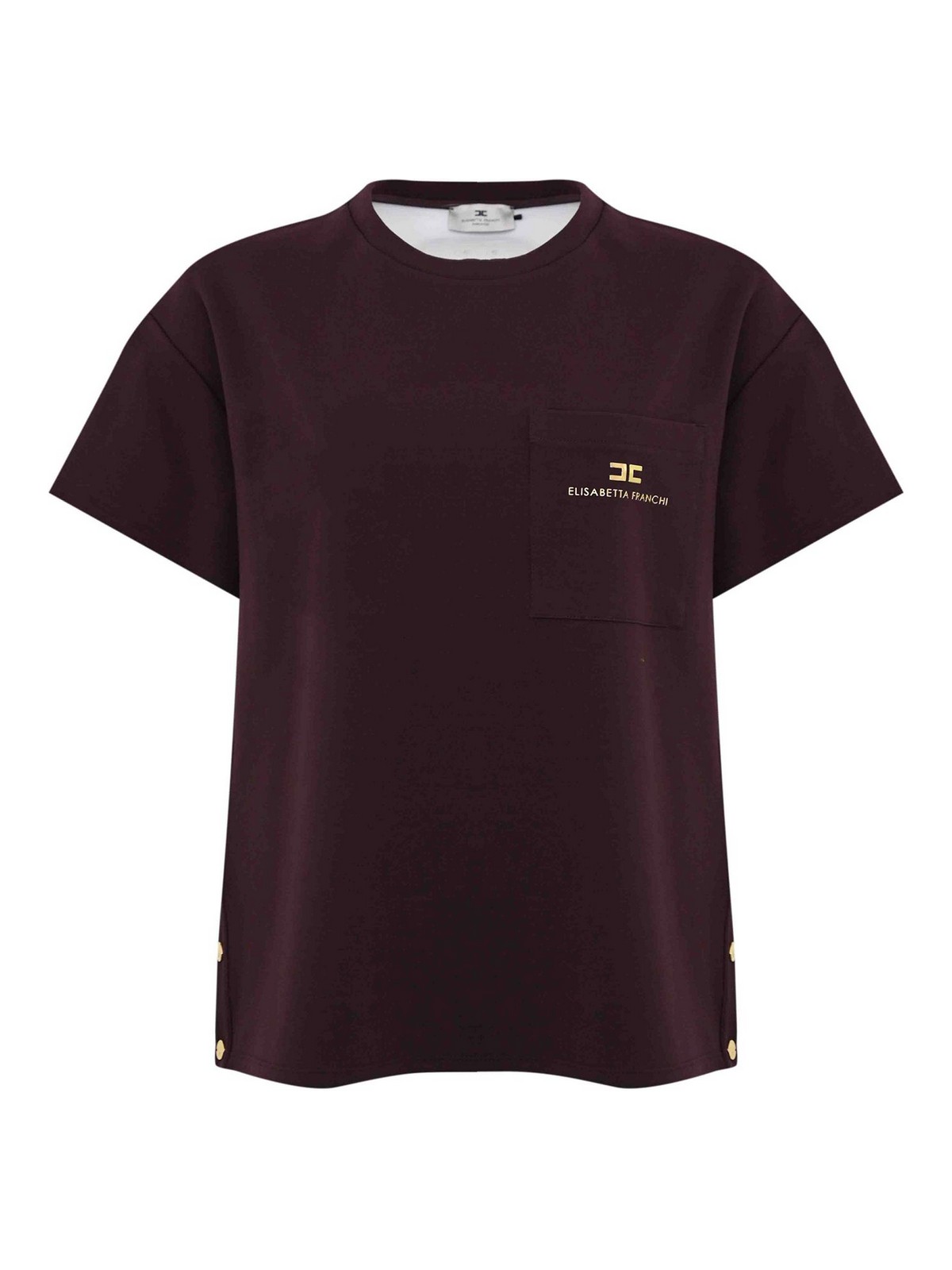 T-Shirt With Pockets MA02756E2EA4 (Elisabetta Franchi / Tシャツ・カットソー ) | Elisabetta Franchi (エリザベッタ フランキ)