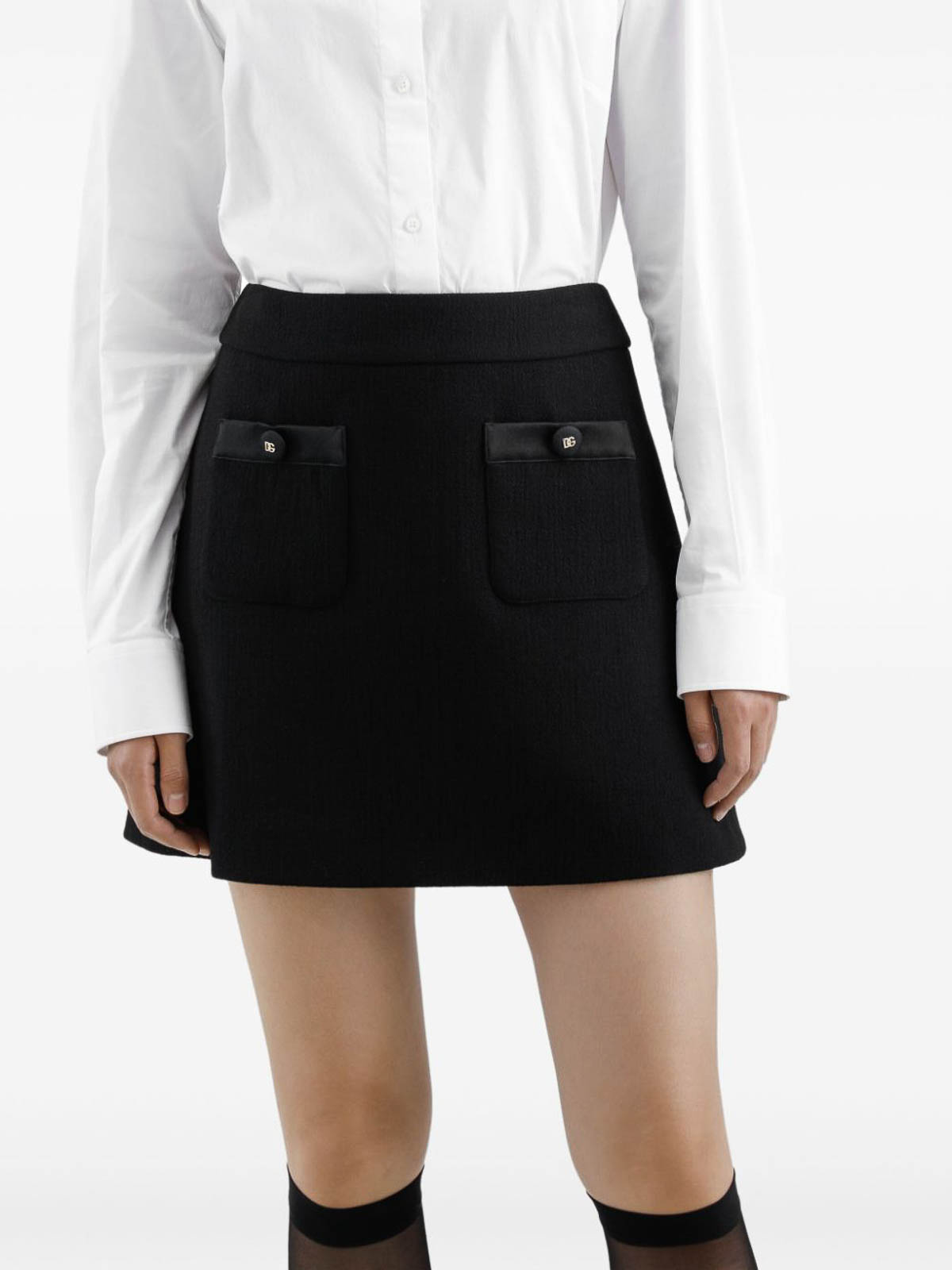 Dolce &Amp Gabbana Wool Crpe Mini Skirt F4CYTTFU2TZN0000 (Dolce & Gabbana / スカート ) | Dolce & Gabbana (ドルチェガッバーナ)(4)