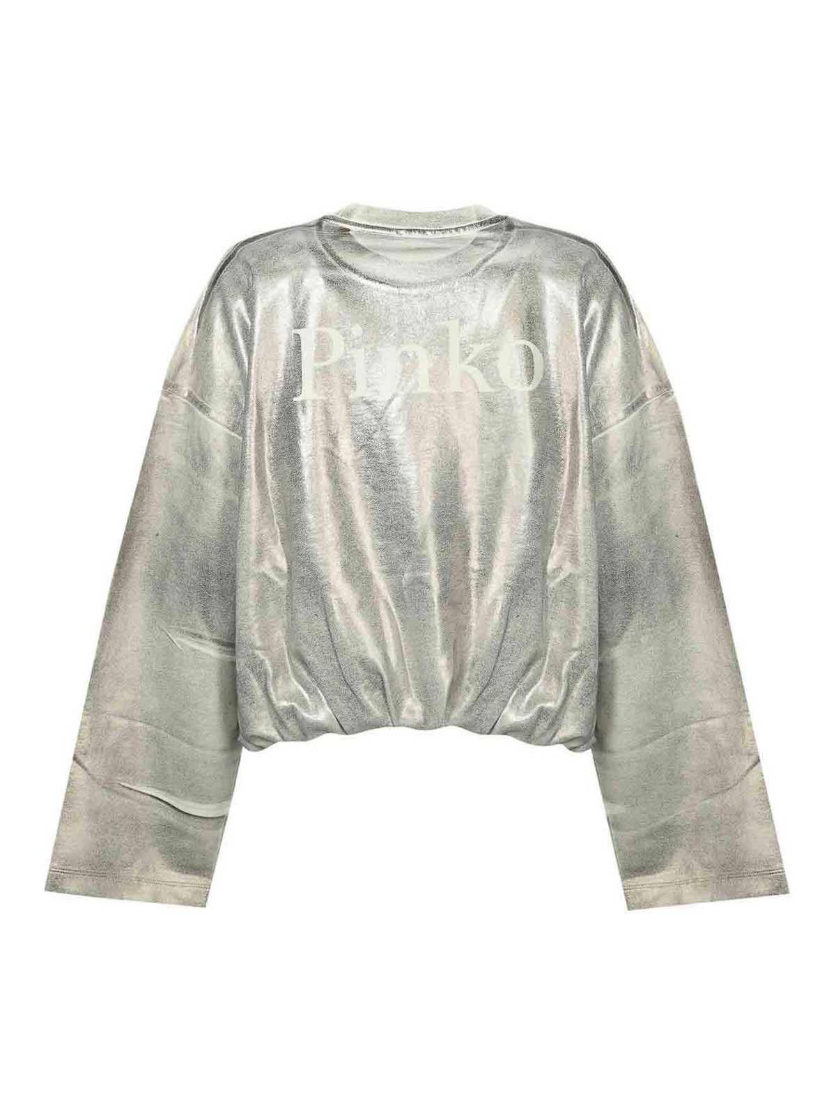 Libero Sweatshirt In Metallic Cotton 105756A2V1IZ7 (PINKO / スウェット・フーディー ) | PINKO (ピンコ)(1)