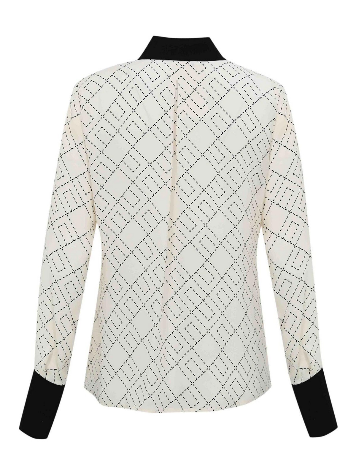 Georgette Shirt With Two-Tone Logo Print CA10456E2EF1 (Elisabetta Franchi / シャツ・ブラウス ) | Elisabetta Franchi (エリザベッタ フランキ)(1)