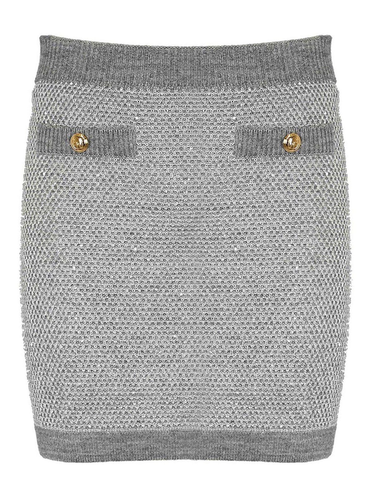 Short Knitted Skirt With Sequins GK23T57E2431 (Elisabetta Franchi / スカート ) | Elisabetta Franchi (エリザベッタ フランキ)