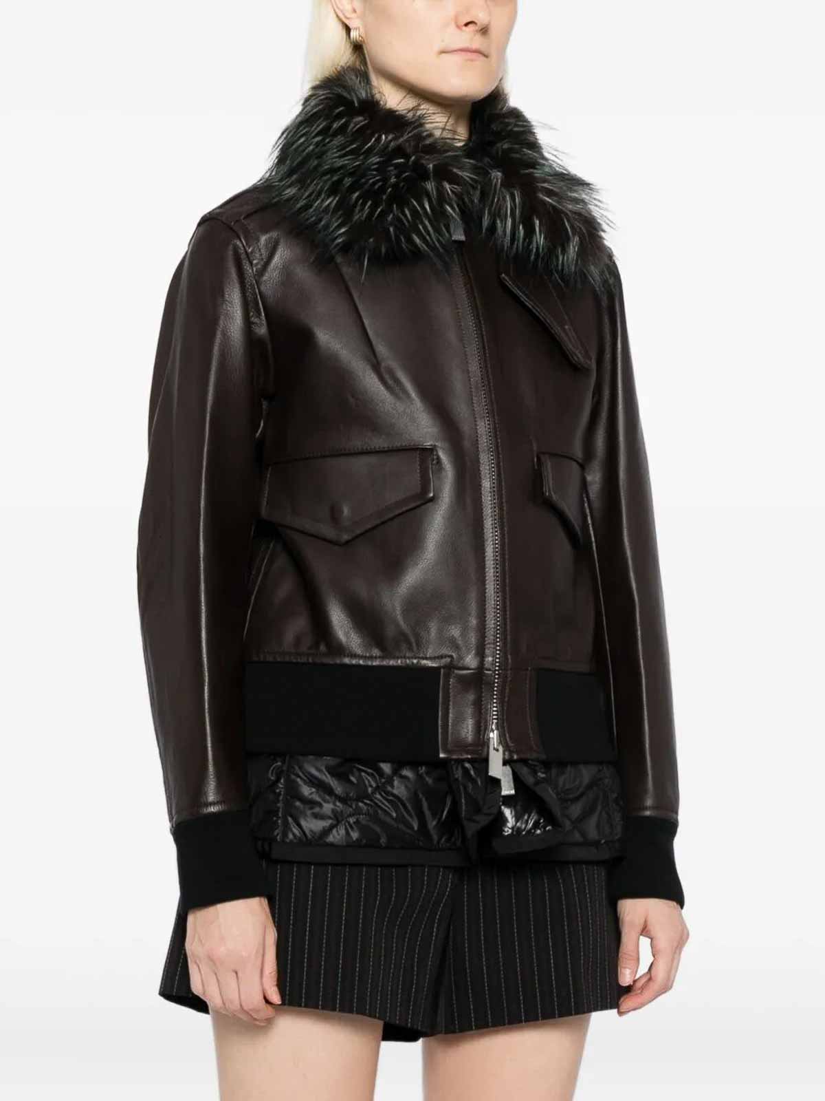 Leather Blouson 2508238BROWN (sacai / レザー&ファージャケット・コート ) | sacai (サカイ)(1)