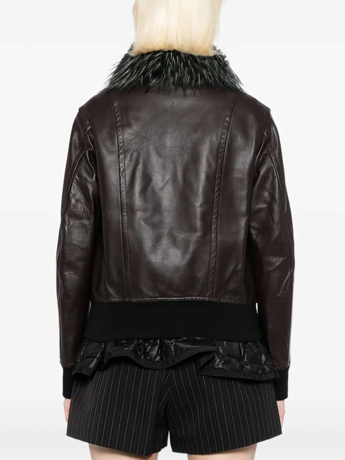 Leather Blouson 2508238BROWN (sacai / レザー&ファージャケット・コート ) | sacai (サカイ)(5)