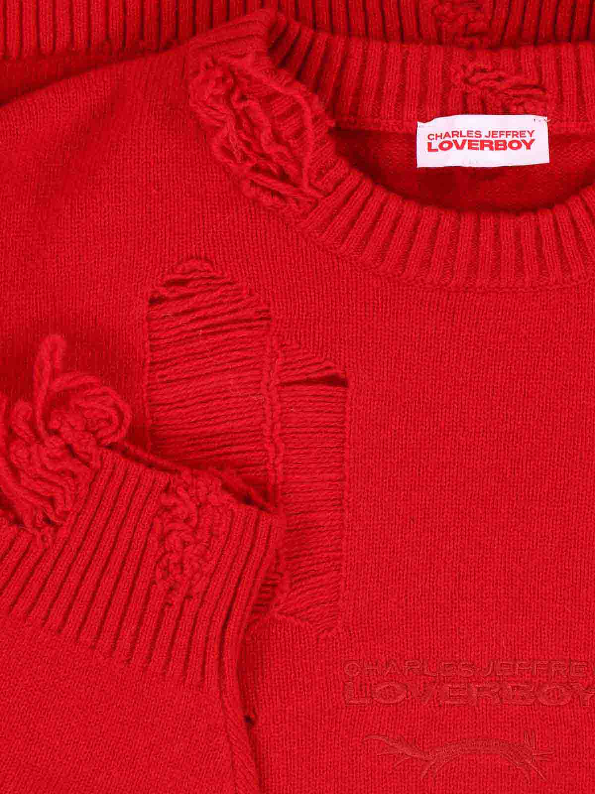 Wool Blend Sweater 052090102RED (CHARLES JEFFREY LOVERBOY / ニット・セーター・カーディガン ) | CHARLES JEFFREY LOVERBOY (チャールズ ジェフリー ラバーボーイ)(2)