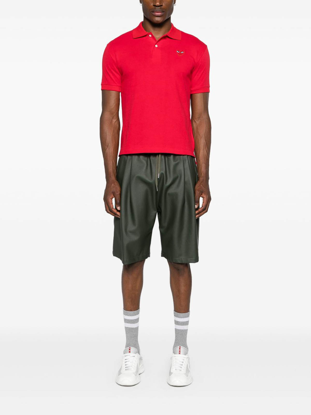 Logo Heart Polo T-Shirt AXT006051RED (PLAY Comme Des Garçons / ポロシャツ ) | PLAY Comme Des Garçons (プレイ コムデギャルソン)(4)