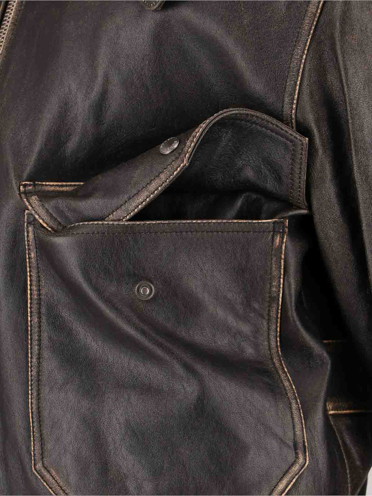 Lambskin Jacket UDJU5C102W2BRUSHEDBROWN (Dunst / レザー&ファージャケット・コート ) | Dunst (ダンスト)(2)
