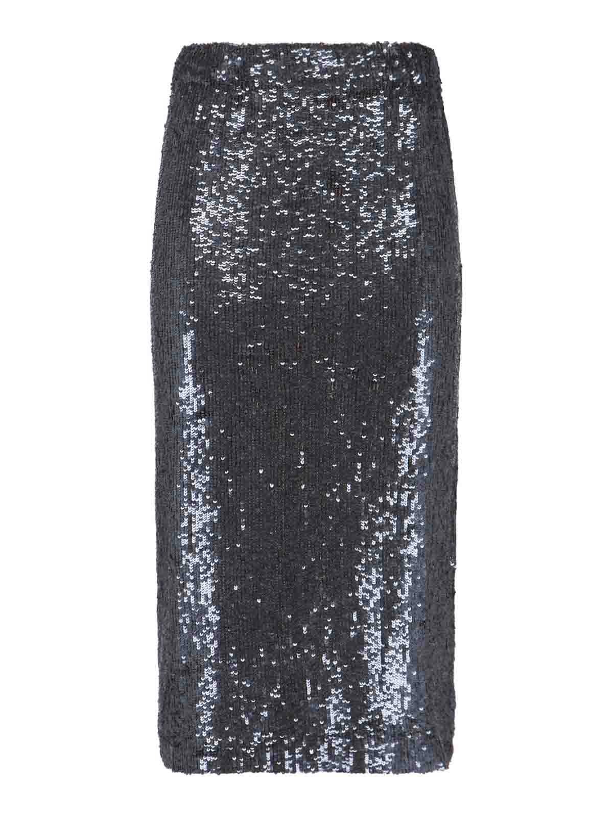 Midi Skirt With Sequins D621538086 (P.A.R.O.S.H. / スカート ) | P.A.R.O.S.H. (パロッシュ)