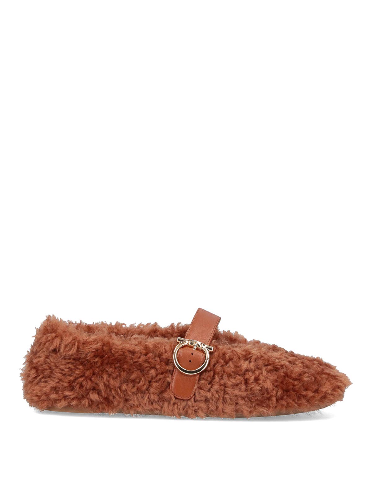 Ballerine In Shearling 787504003 (FERRAGAMO / フラットシューズ ) | FERRAGAMO (フェラガモ)