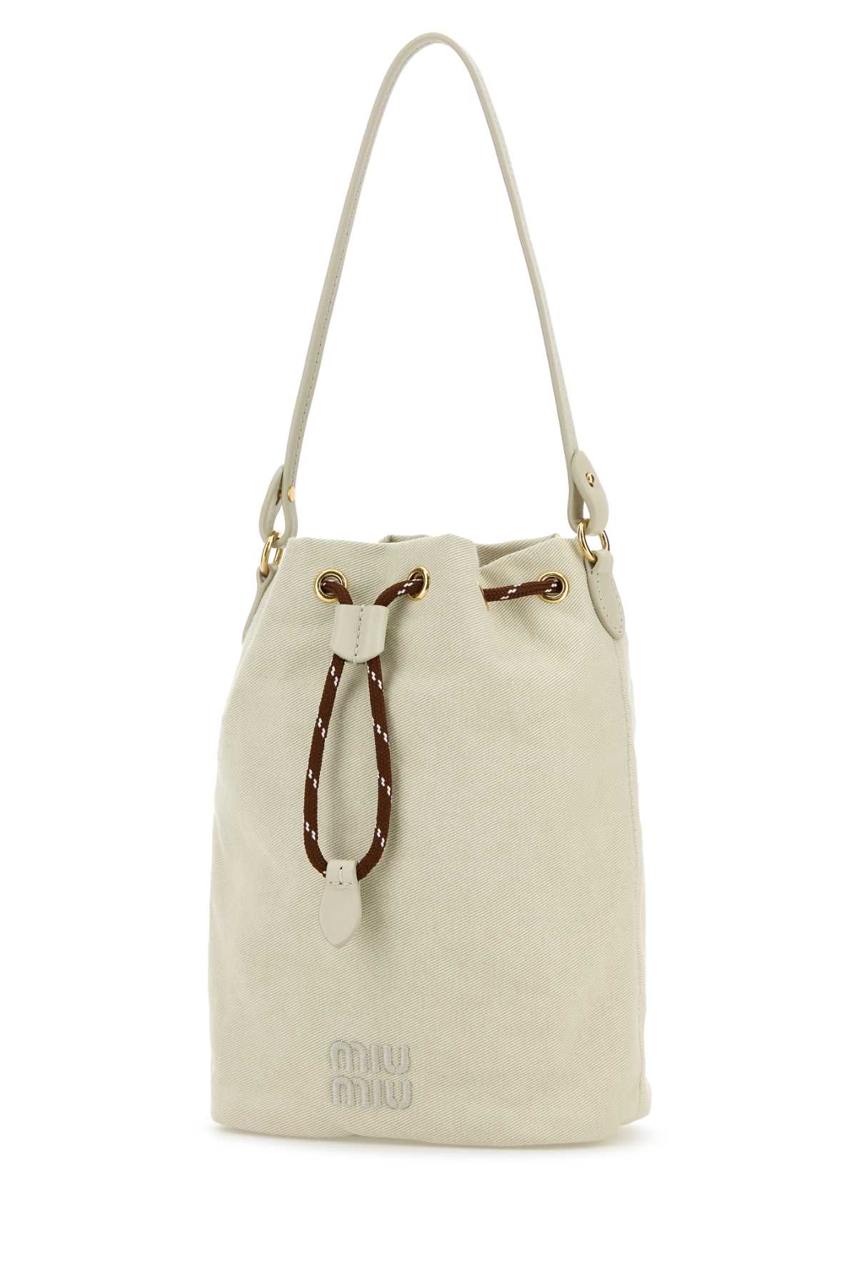 Chalk gabardine bucket bag 5NR0382IA7F0C42 (MIU MIU / ハンドバッグ・ショルダーバッグ ) | MIU MIU (ミュウミュウ)(1)