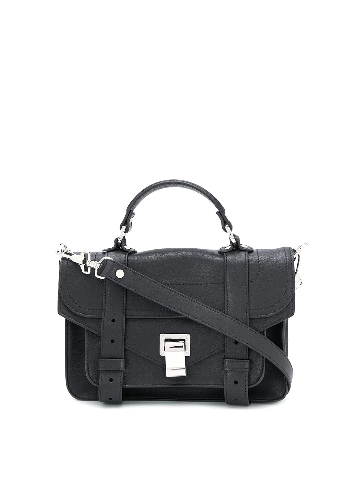 Leather flap front bag with metal tab closure H00091L001P0000 (Proenza Schouler / ハンドバッグ・ショルダーバッグ ) | Proenza Schouler (プロエンザ スクーラー)
